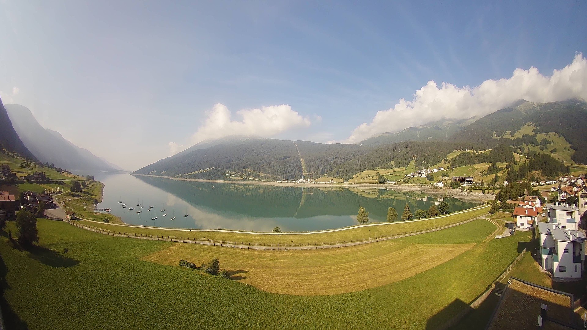 Archived image Webcam View to the Lake Resia