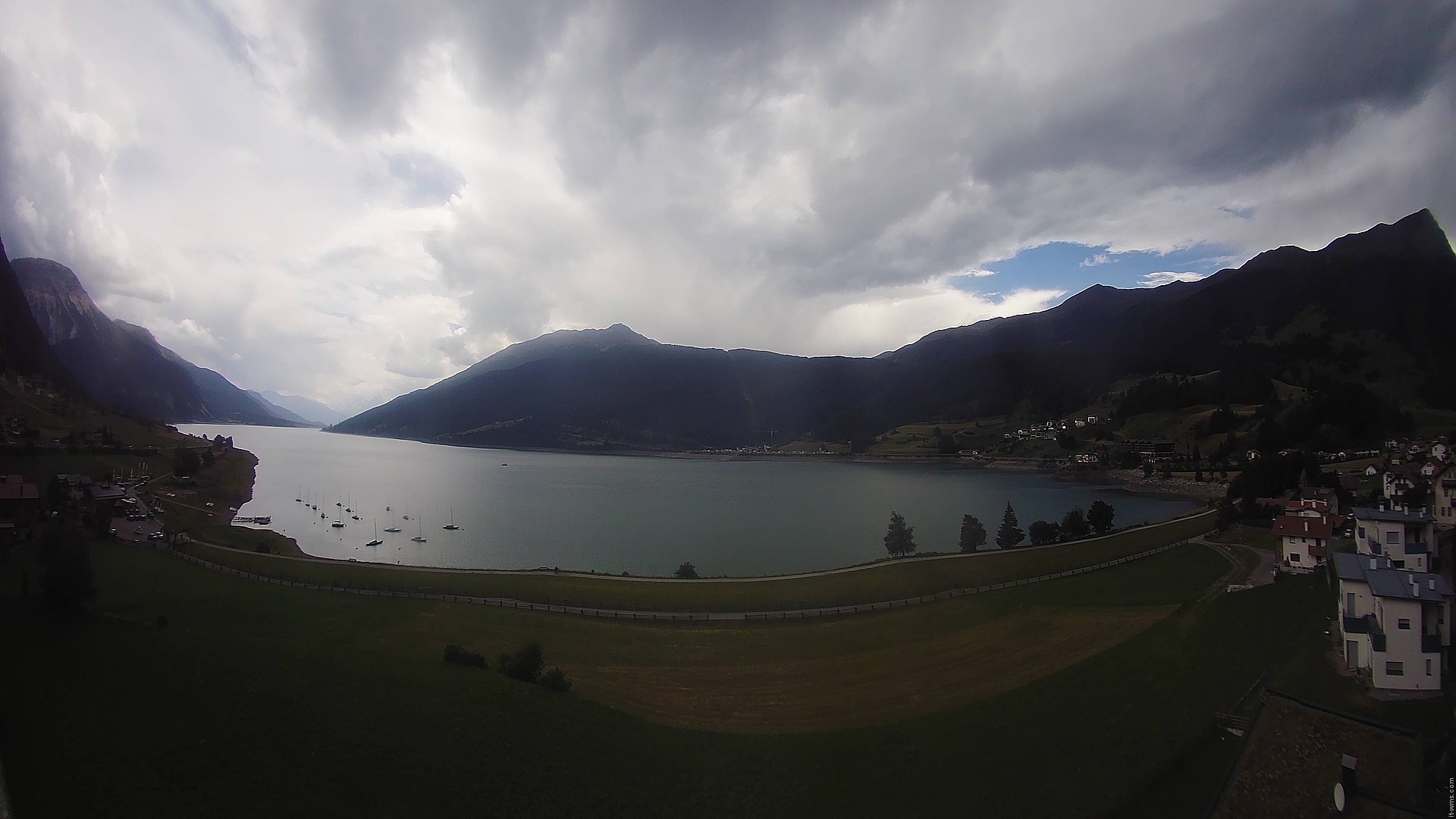 Archiv Foto Webcam Reschen - Blick auf den Reschensee