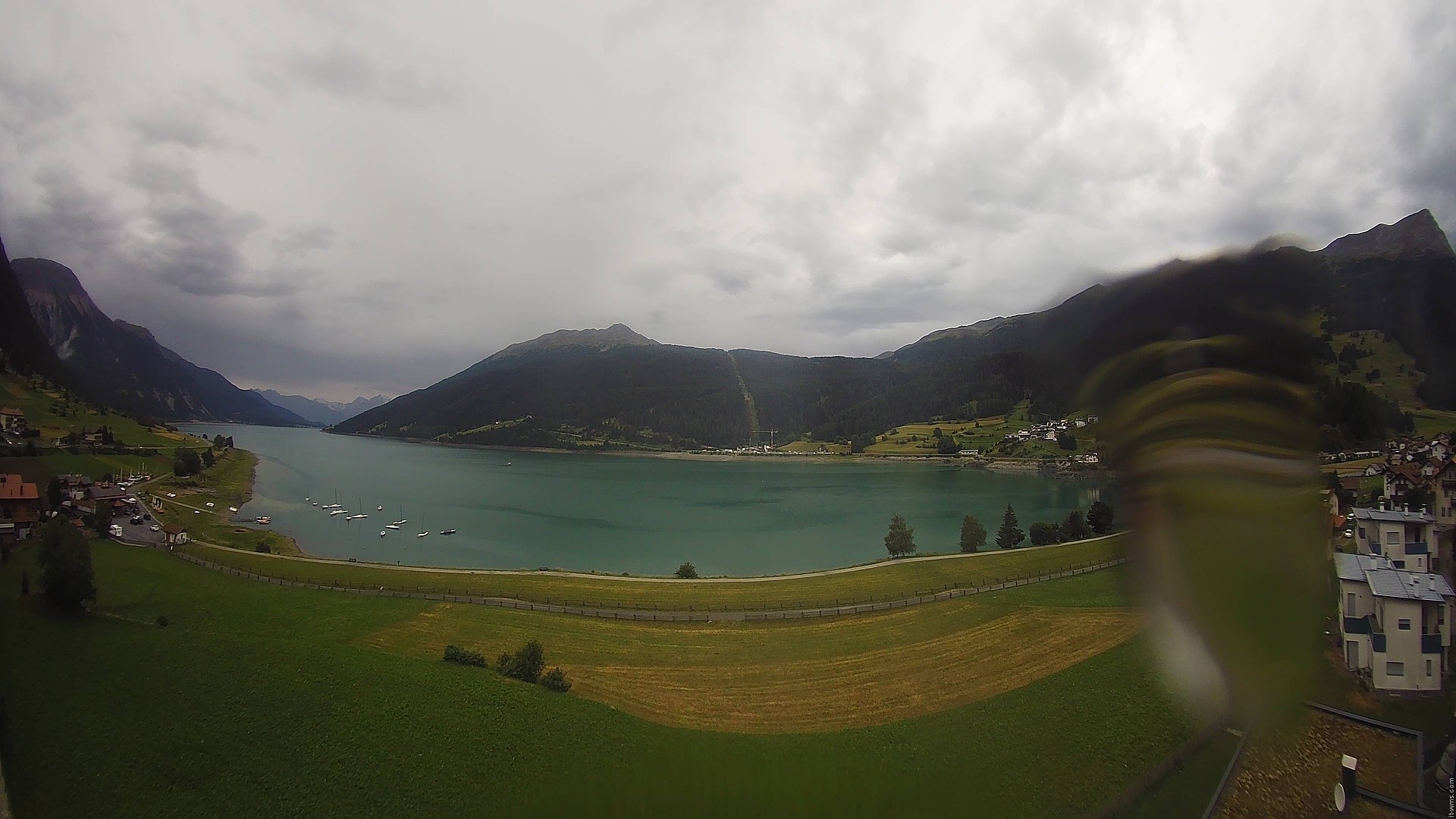 Archiv Foto Webcam Reschen - Blick auf den Reschensee