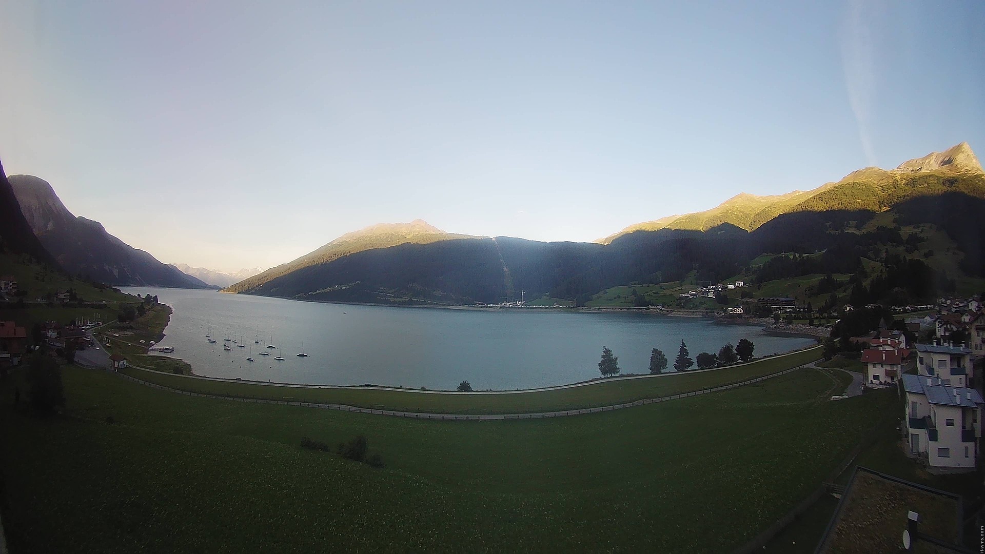 Archived image Webcam View to the Lake Resia