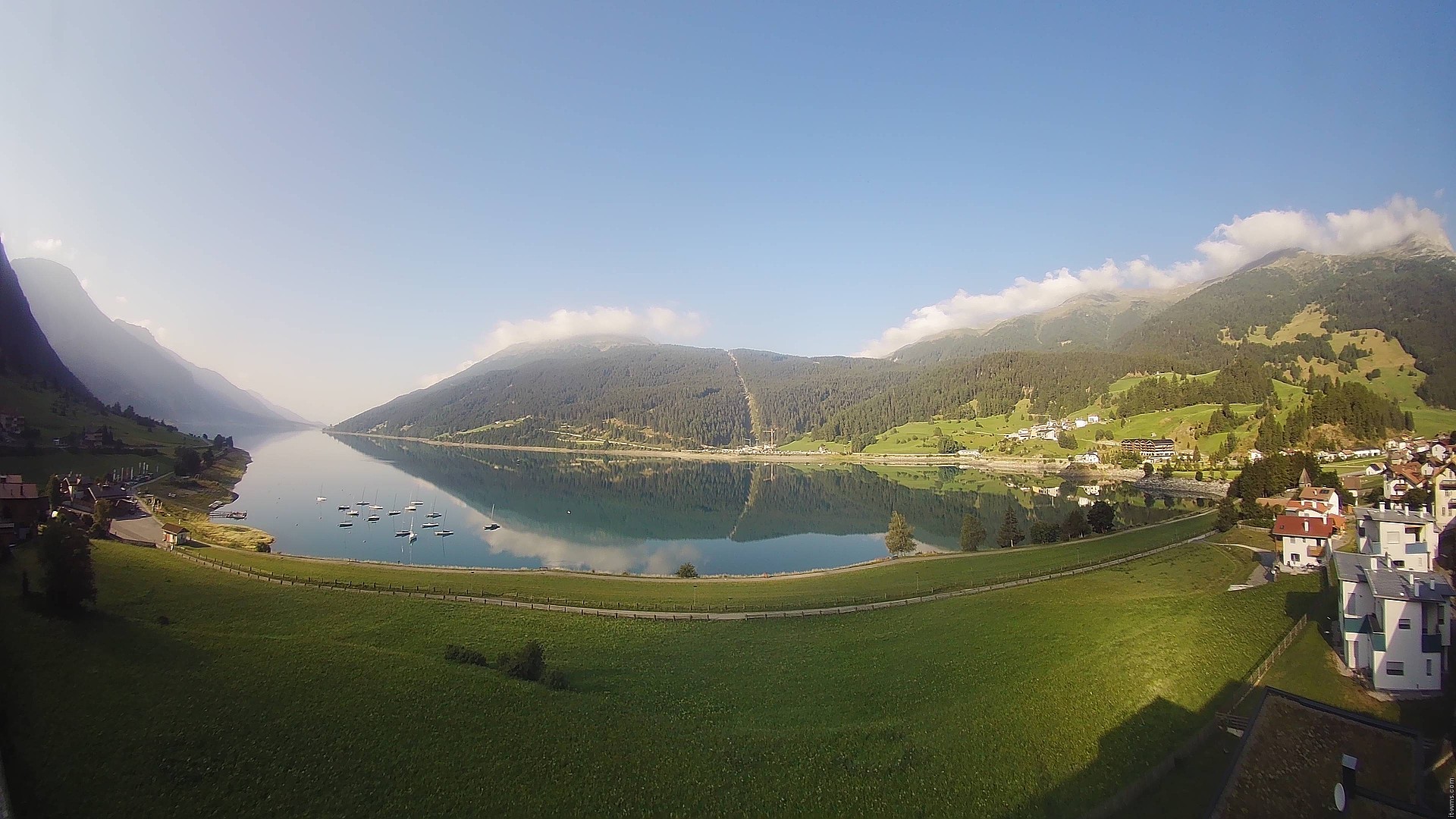 Archived image Webcam View to the Lake Resia
