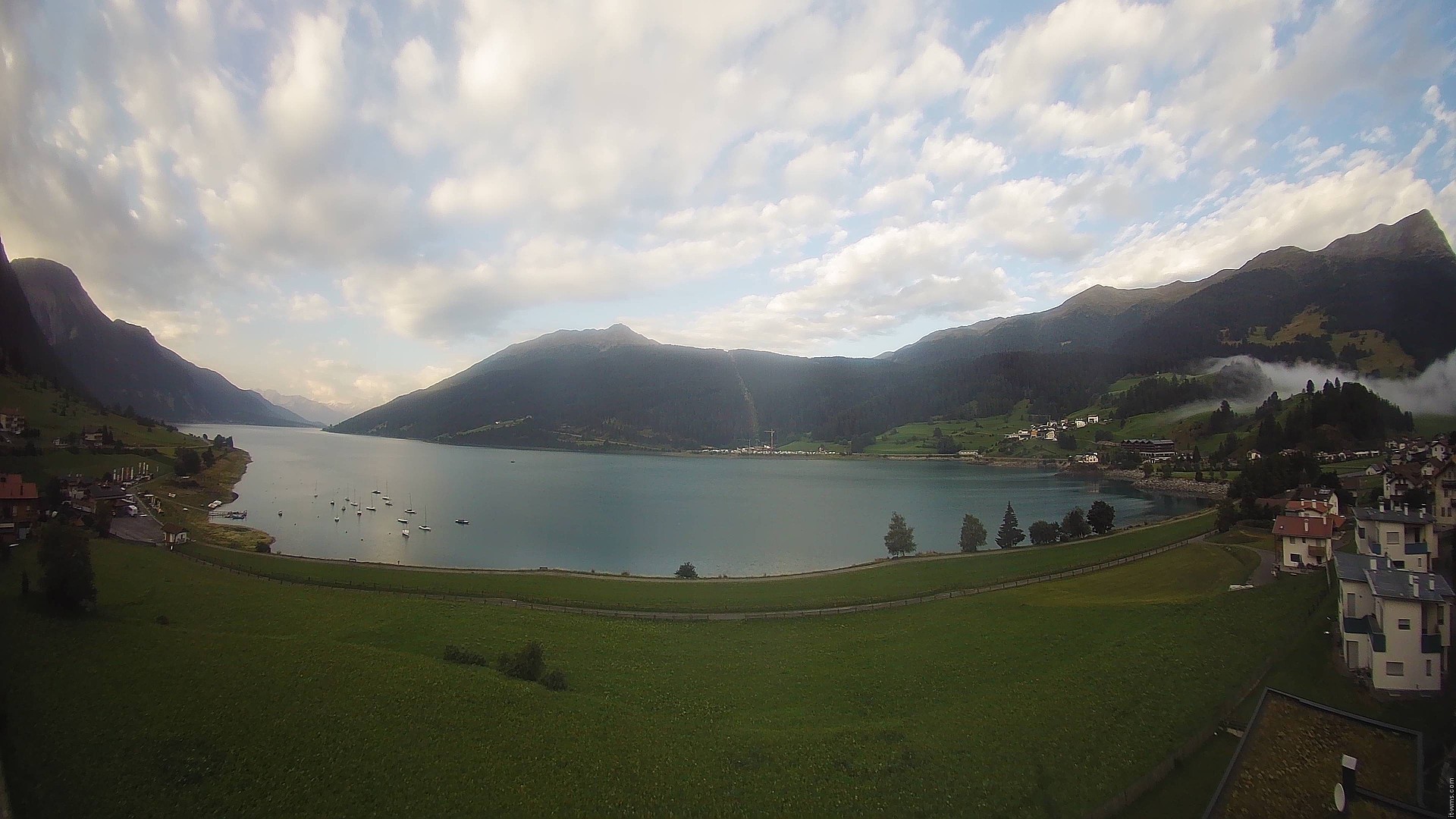 Archiv Foto Webcam Reschen - Blick auf den Reschensee