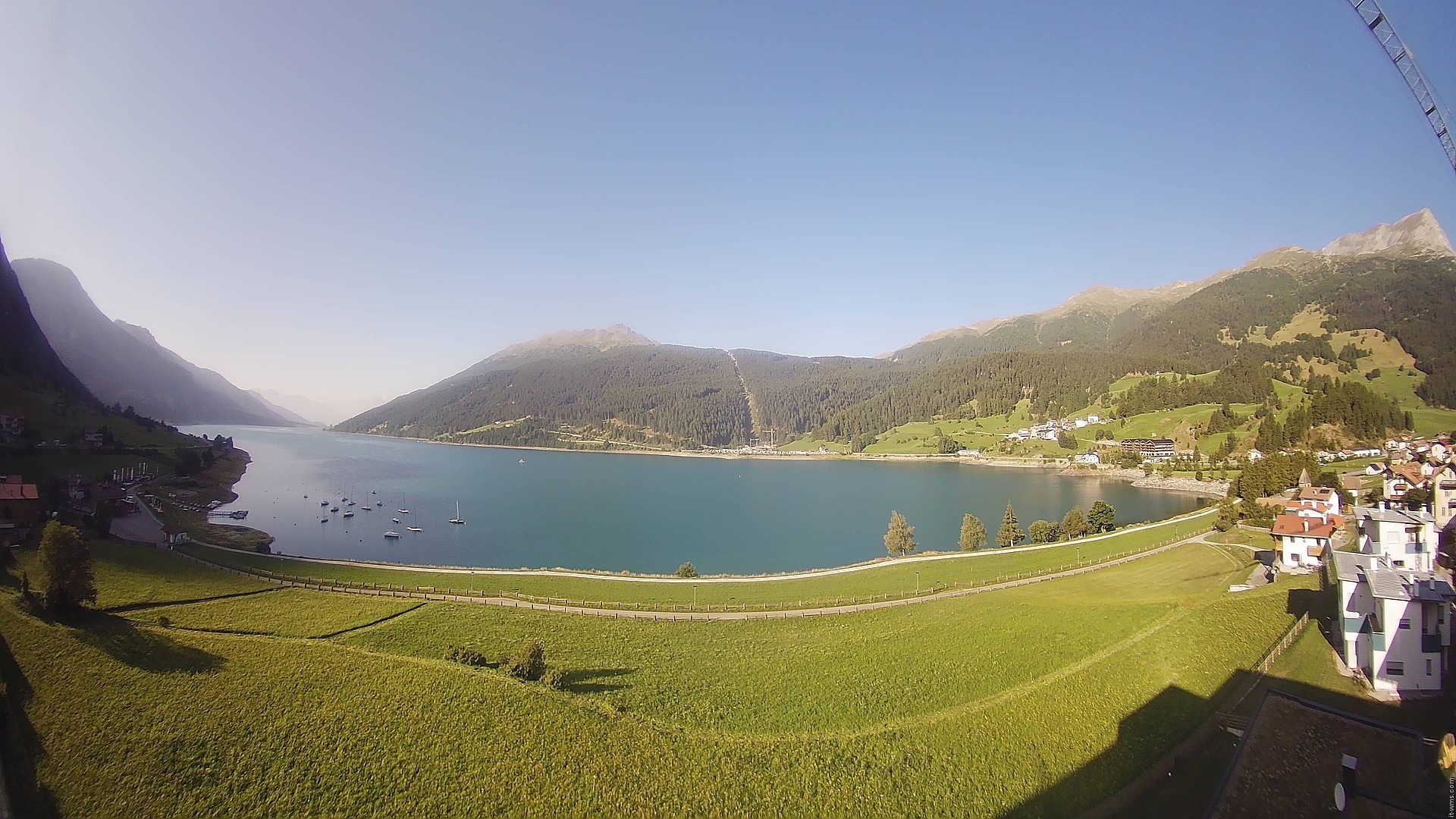 Archived image Webcam View to the Lake Resia