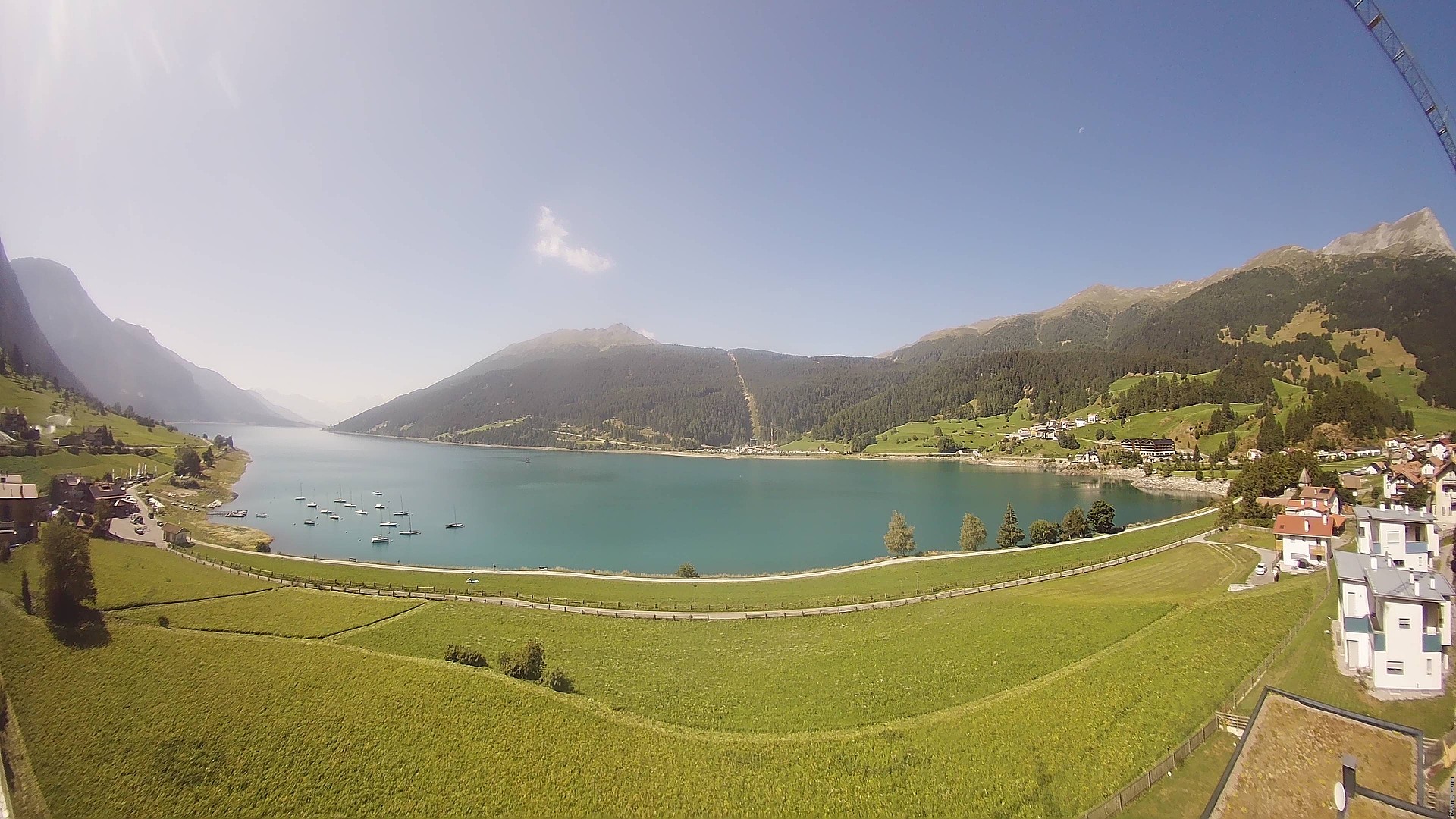 Archived image Webcam View to the Lake Resia
