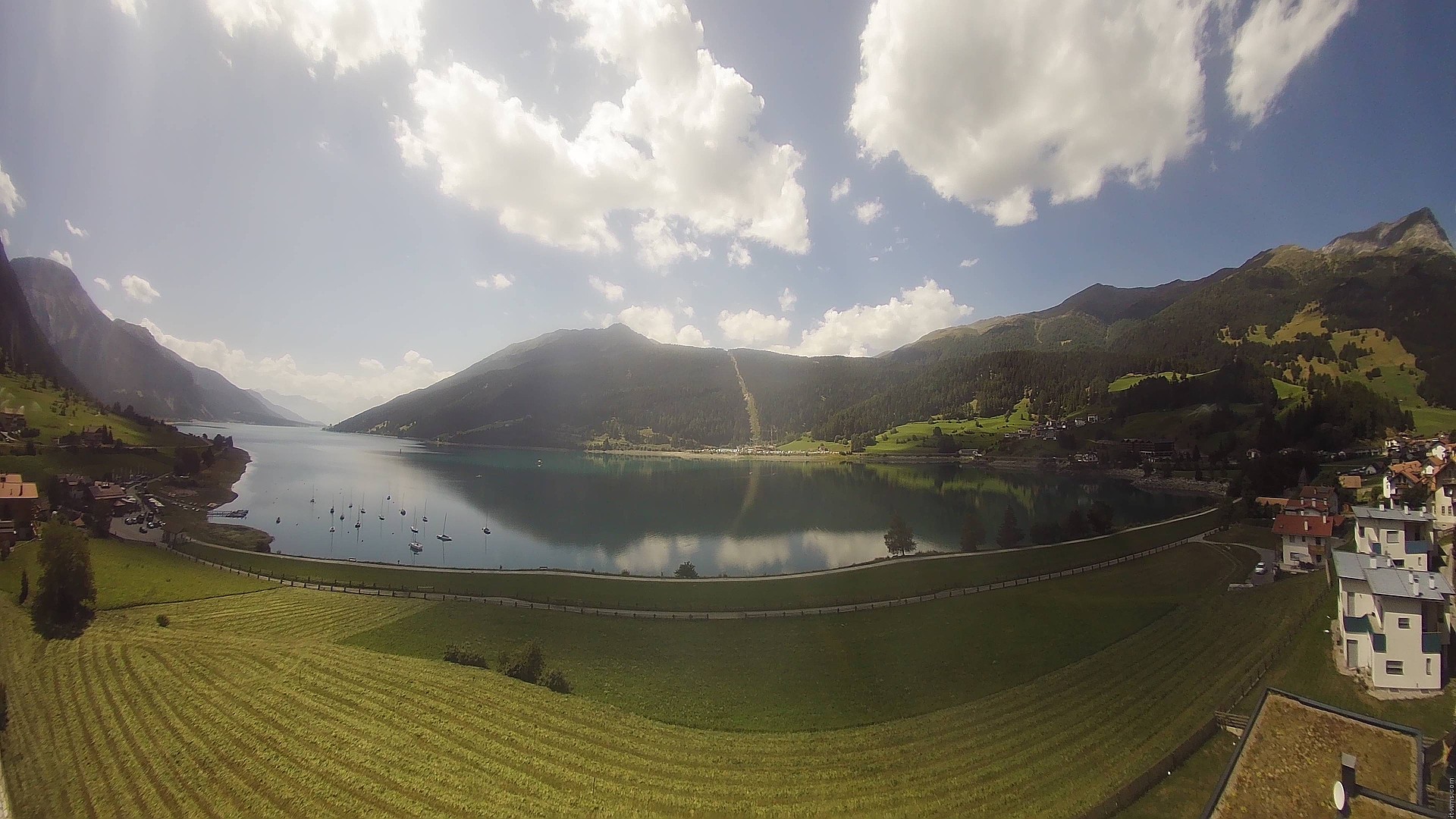 Archived image Webcam View to the Lake Resia