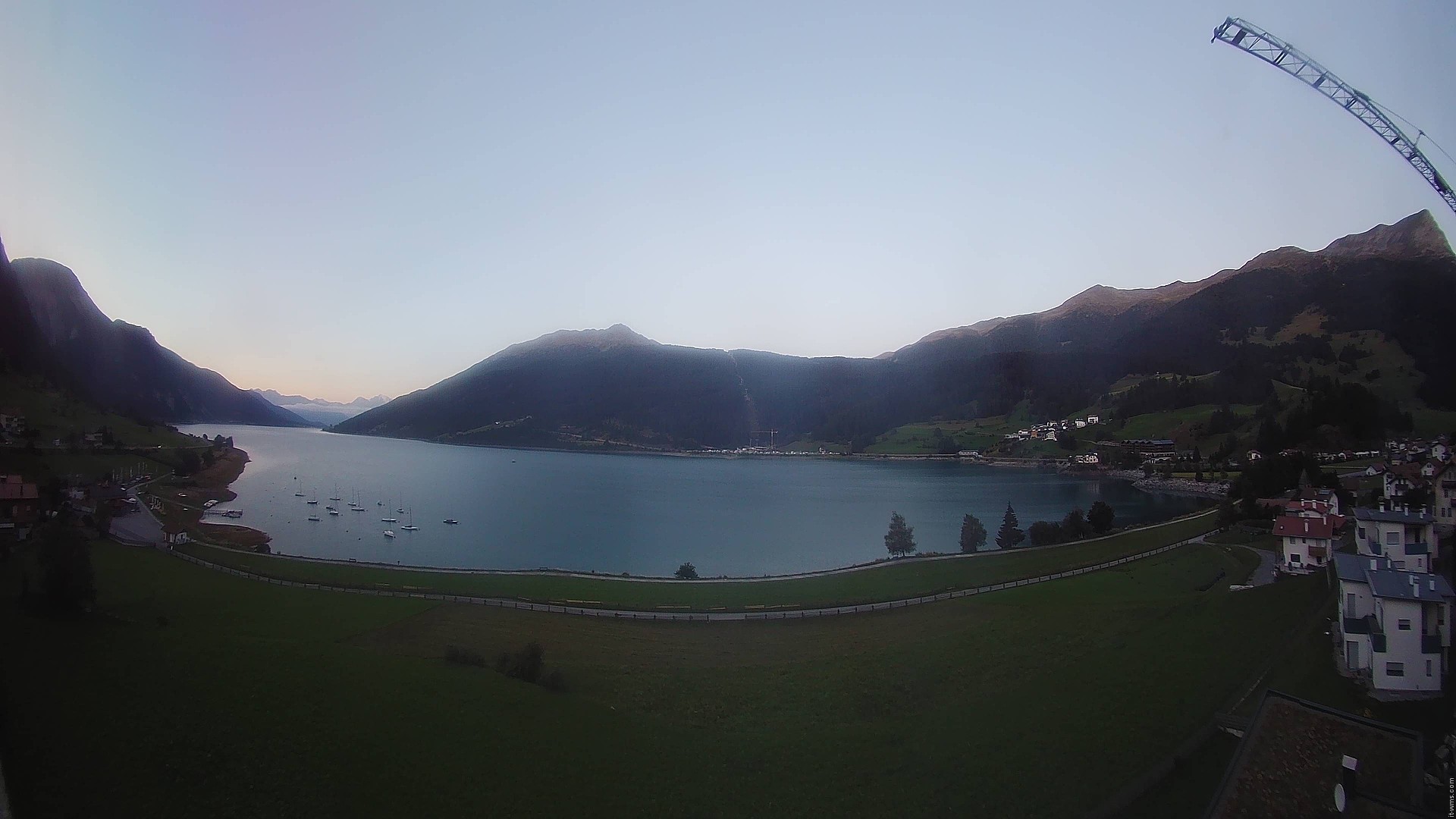 Archiv Foto Webcam Reschen - Blick auf den Reschensee