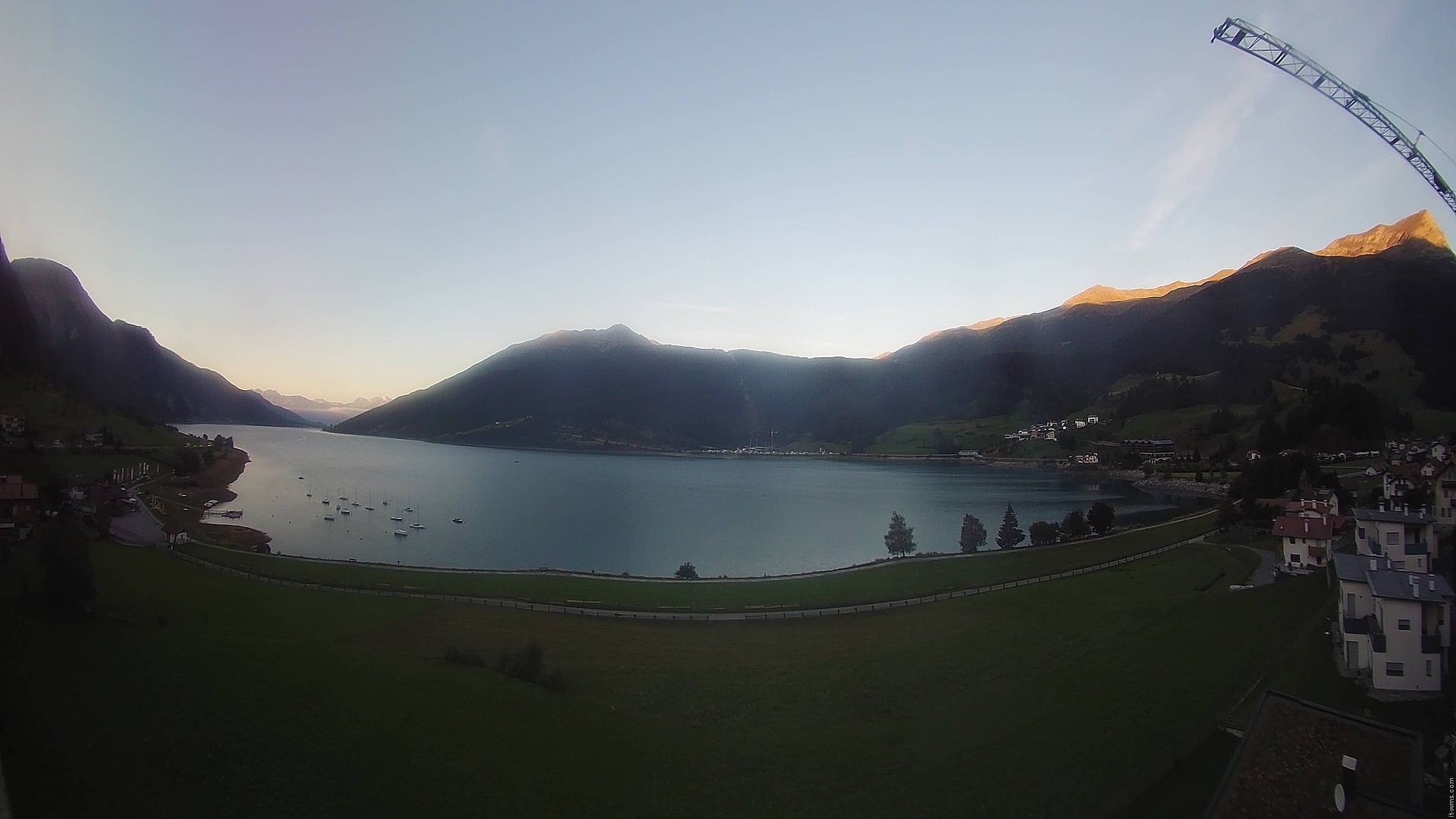 Archiv Foto Webcam Reschen - Blick auf den Reschensee