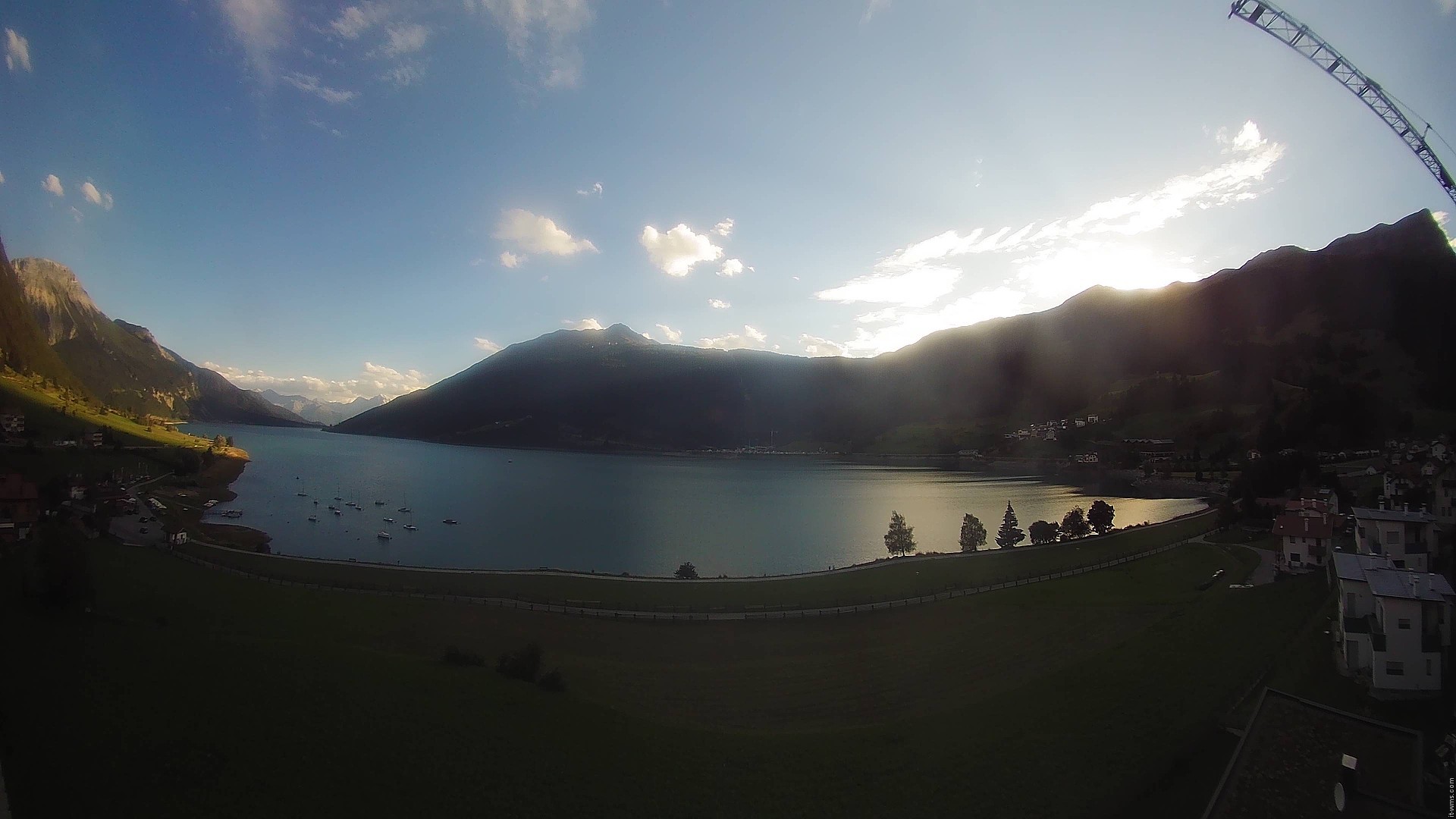 Archiv Foto Webcam Reschen - Blick auf den Reschensee