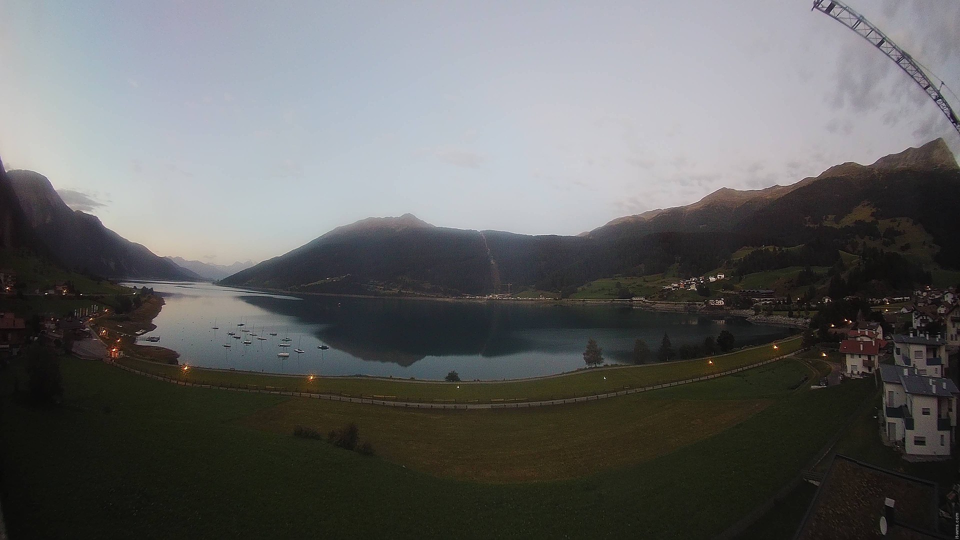 Archiv Foto Webcam Reschen - Blick auf den Reschensee