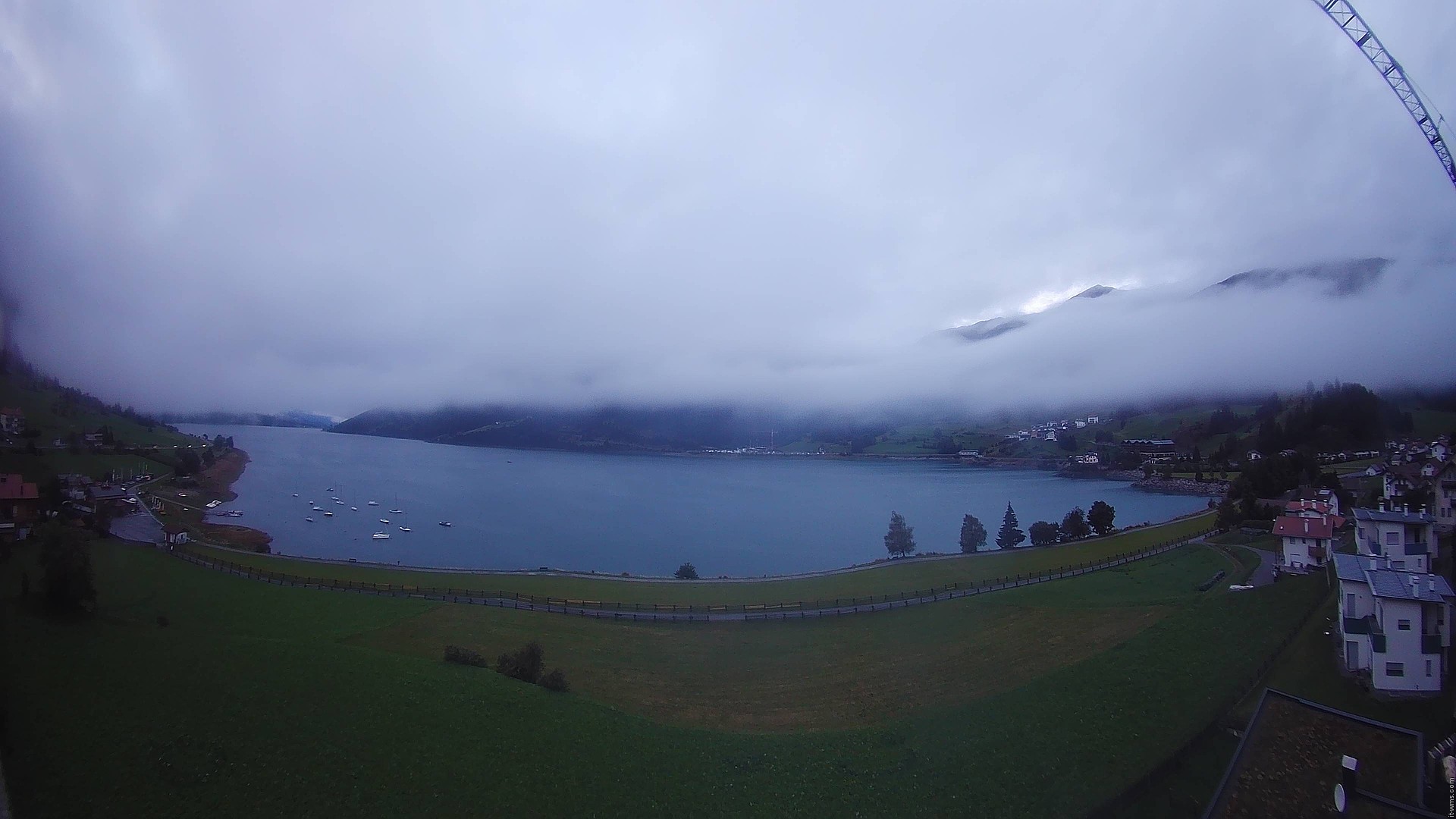 Archiv Foto Webcam Reschen - Blick auf den Reschensee