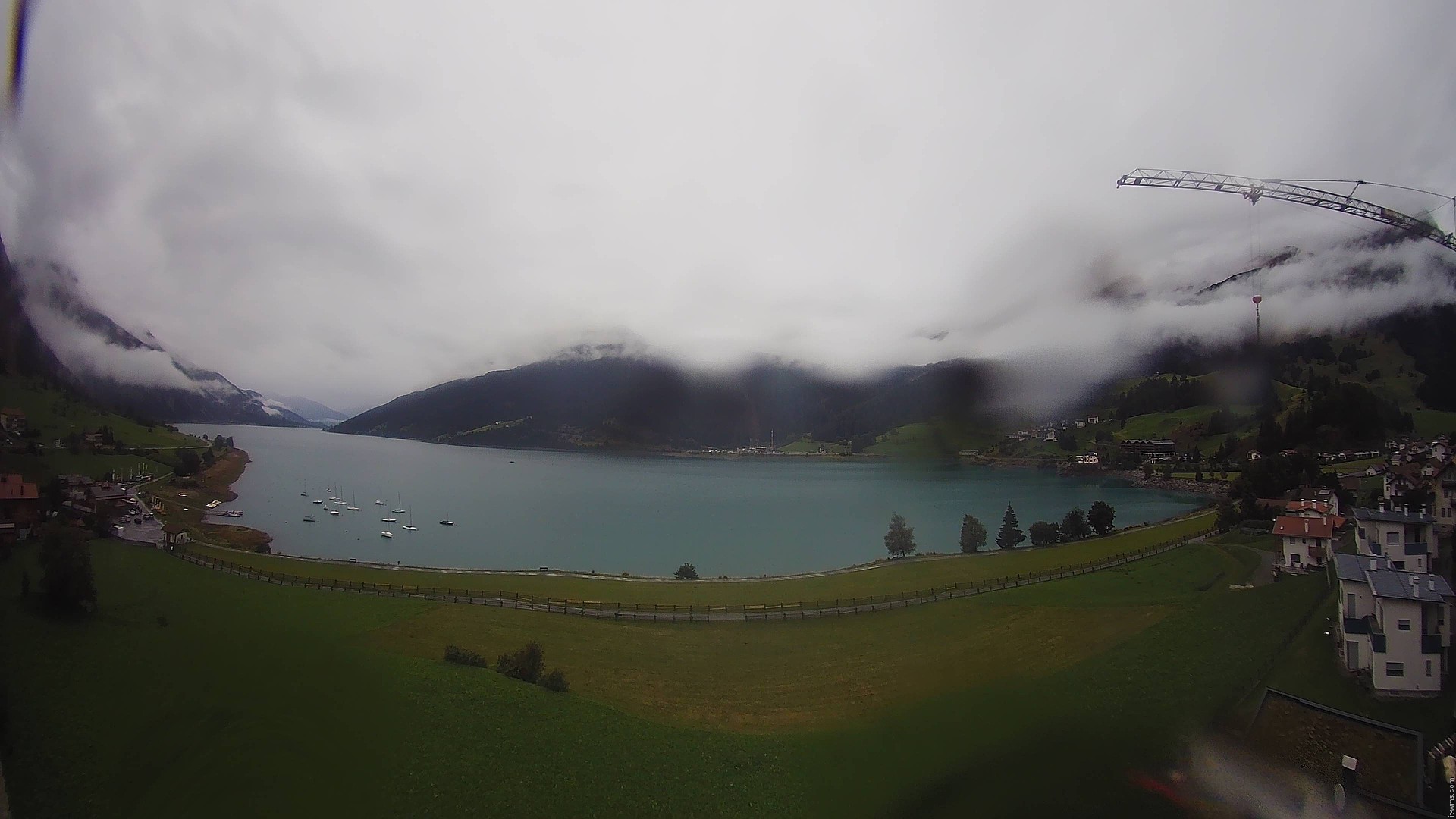 Archiv Foto Webcam Reschen - Blick auf den Reschensee