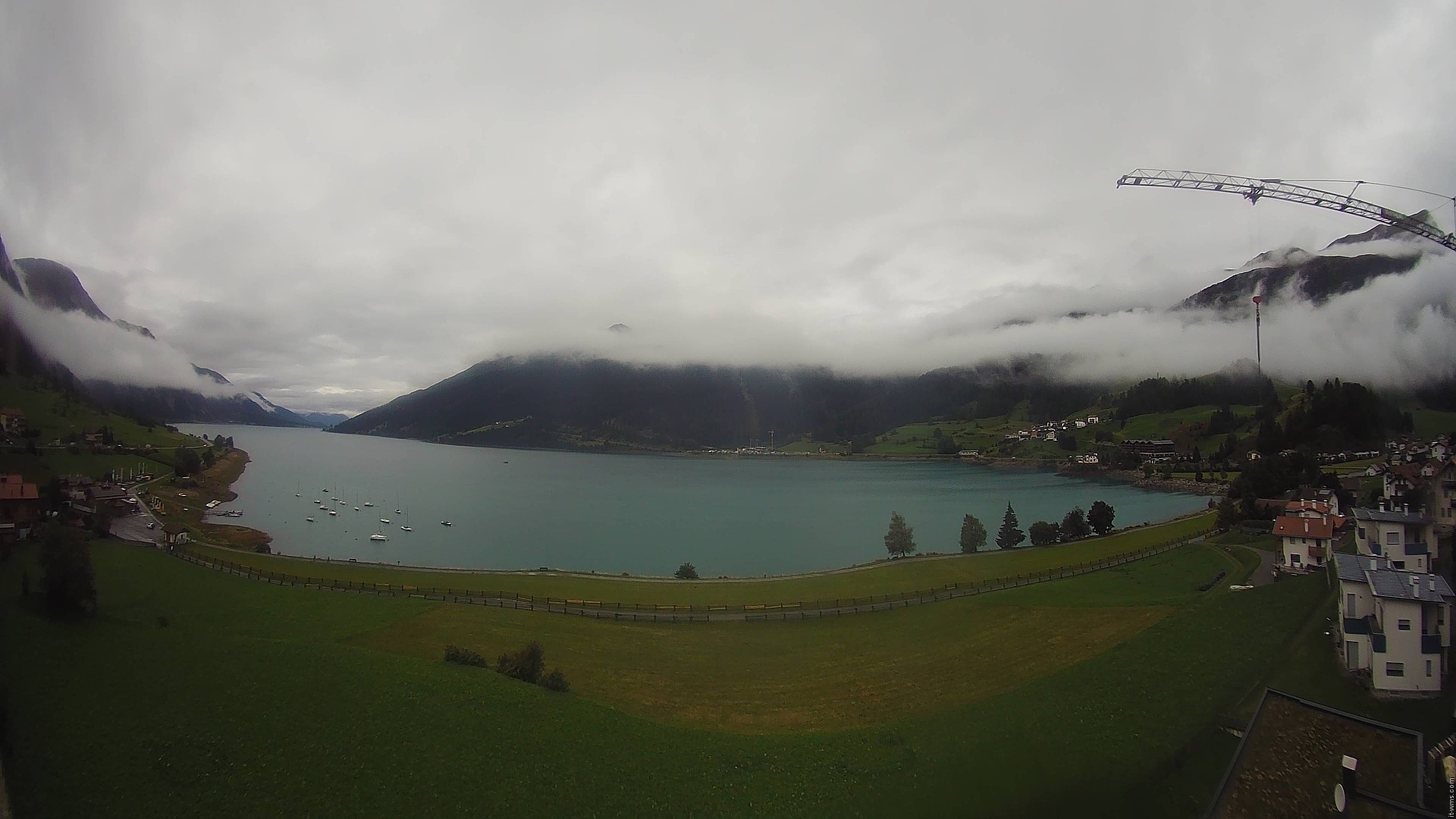 Archiv Foto Webcam Reschen - Blick auf den Reschensee