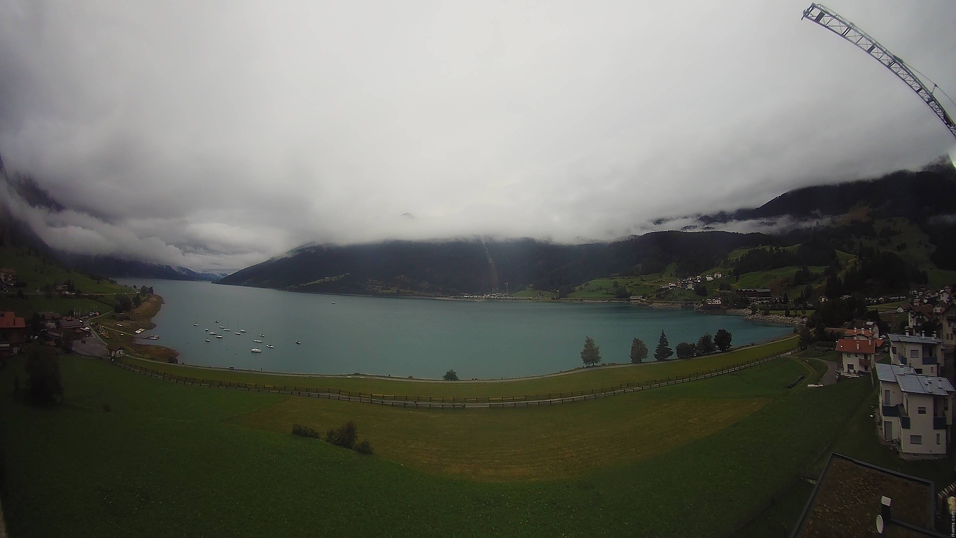 Archiv Foto Webcam Reschen - Blick auf den Reschensee