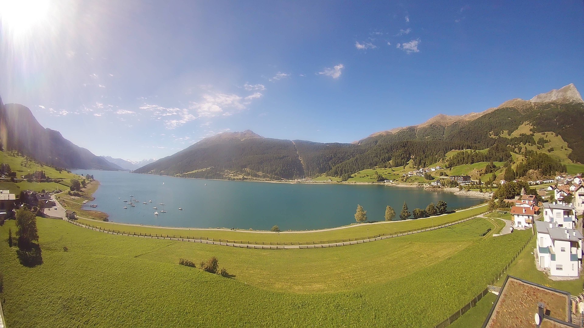 Archived image Webcam View to the Lake Resia