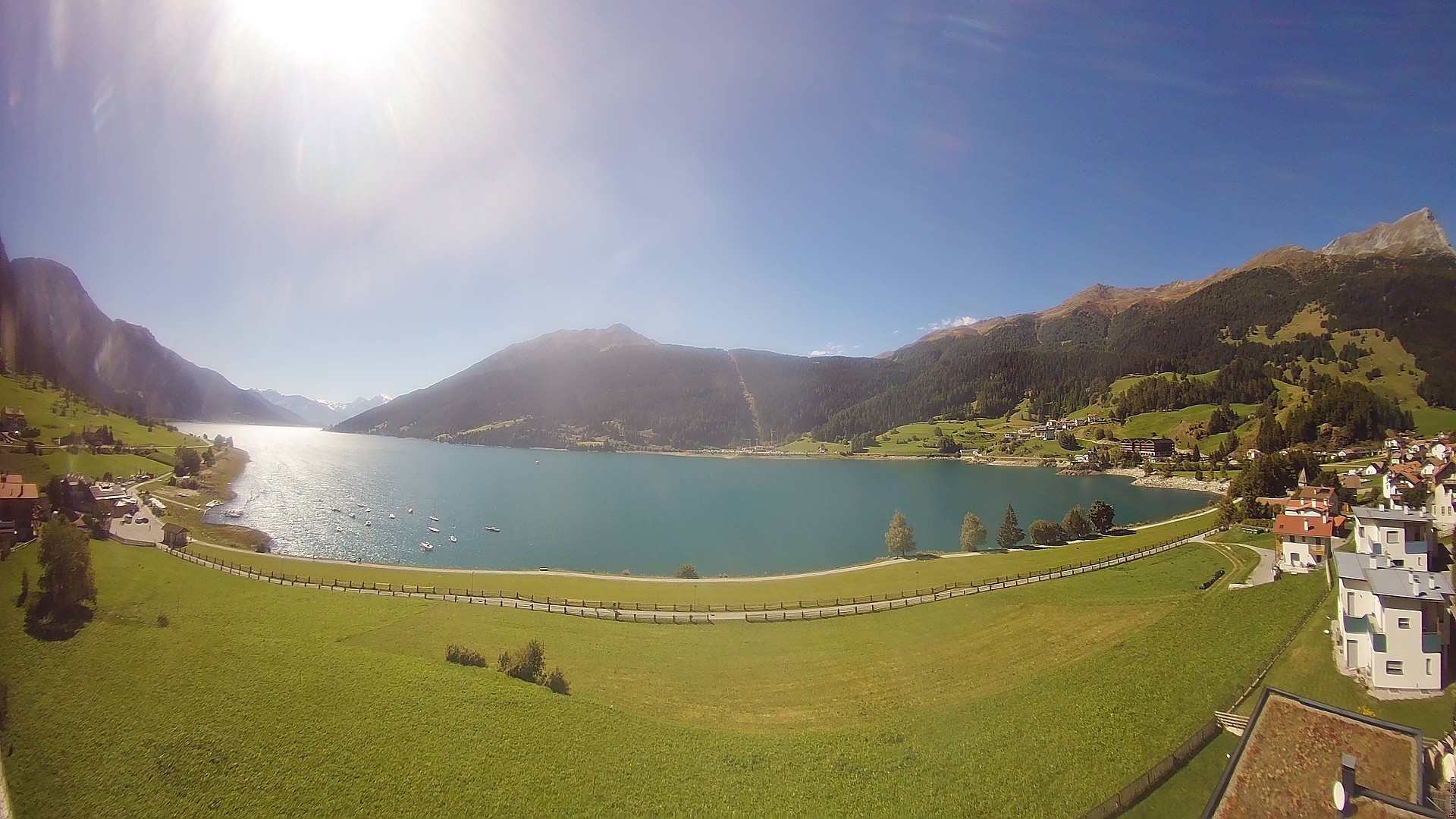 Archived image Webcam View to the Lake Resia