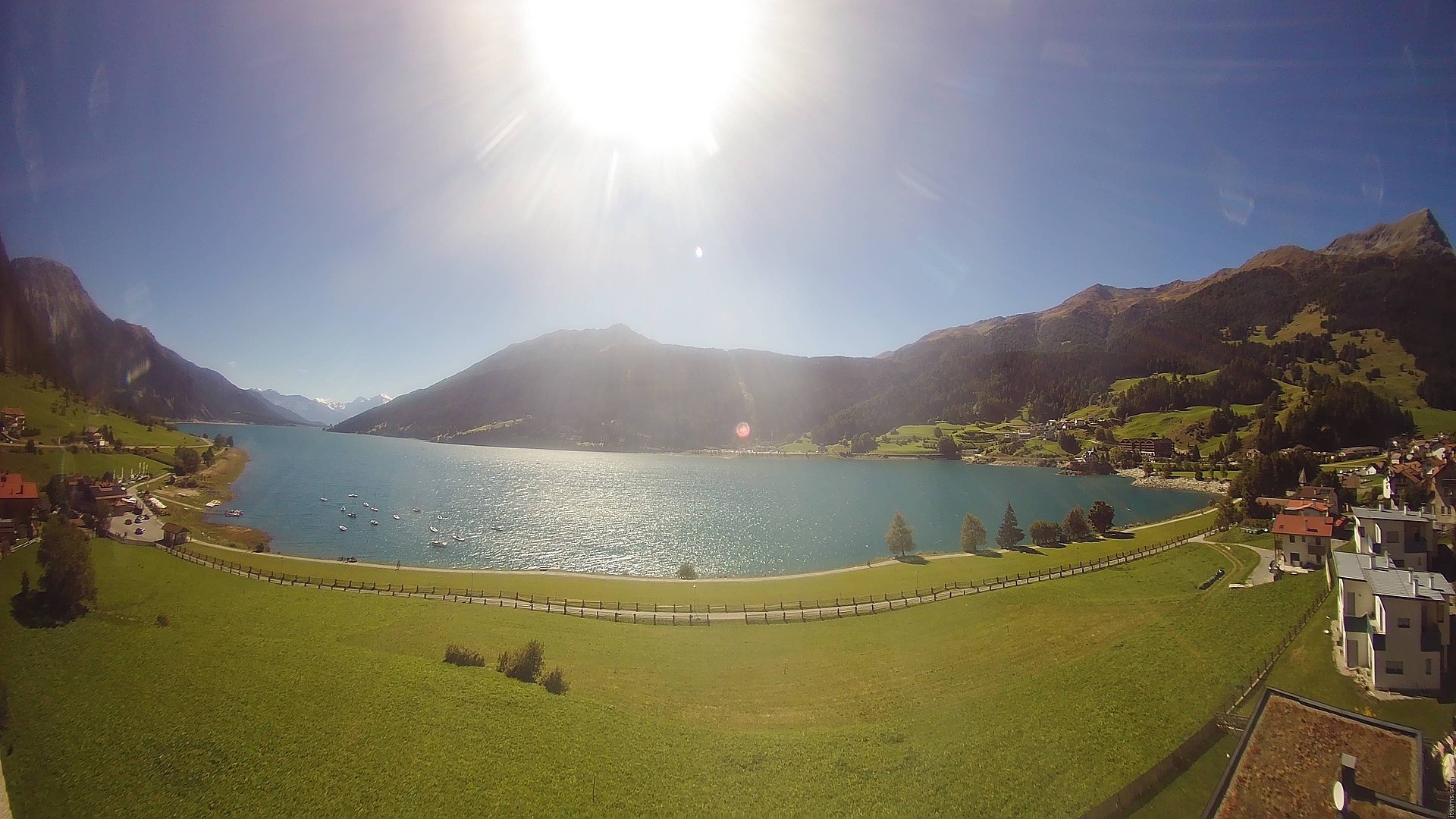 Archived image Webcam View to the Lake Resia