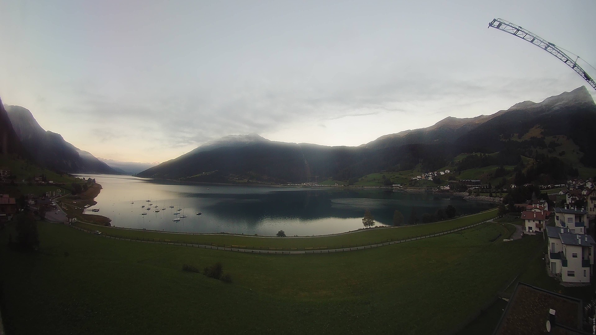 Archiv Foto Webcam Reschen - Blick auf den Reschensee