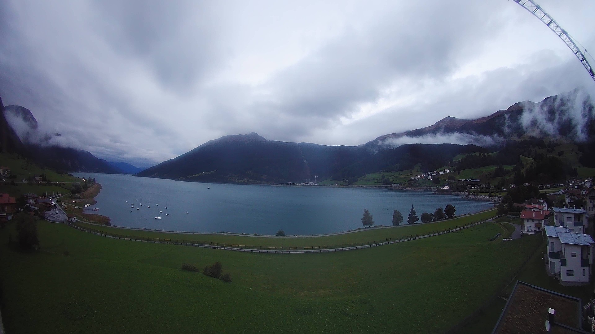 Archiv Foto Webcam Reschen - Blick auf den Reschensee