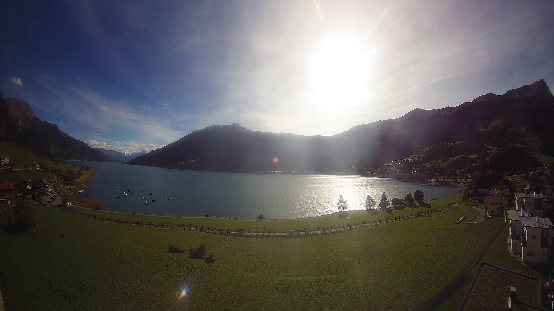 Archiv Foto Webcam Reschen - Blick auf den Reschensee