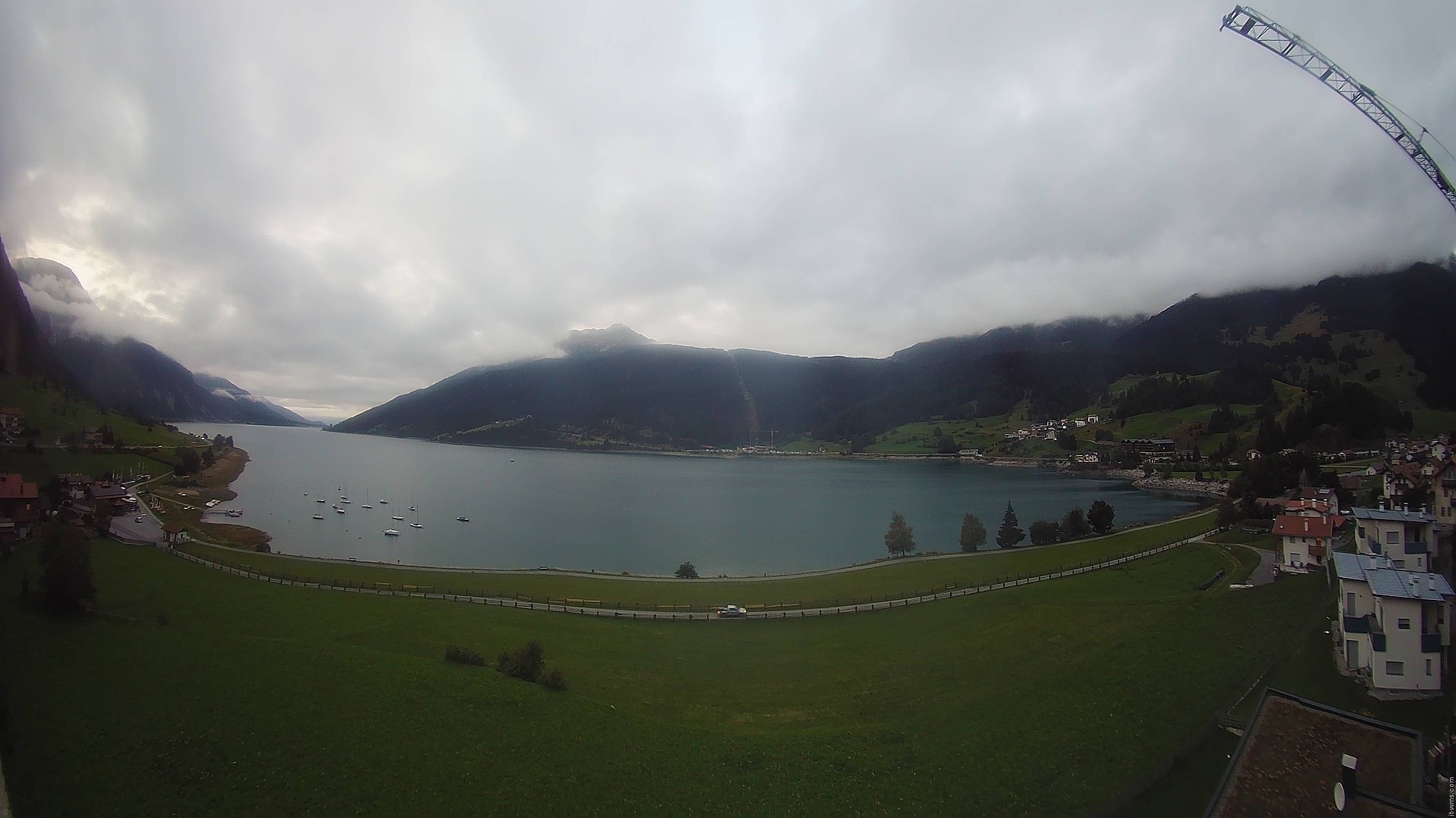Archiv Foto Webcam Reschen - Blick auf den Reschensee