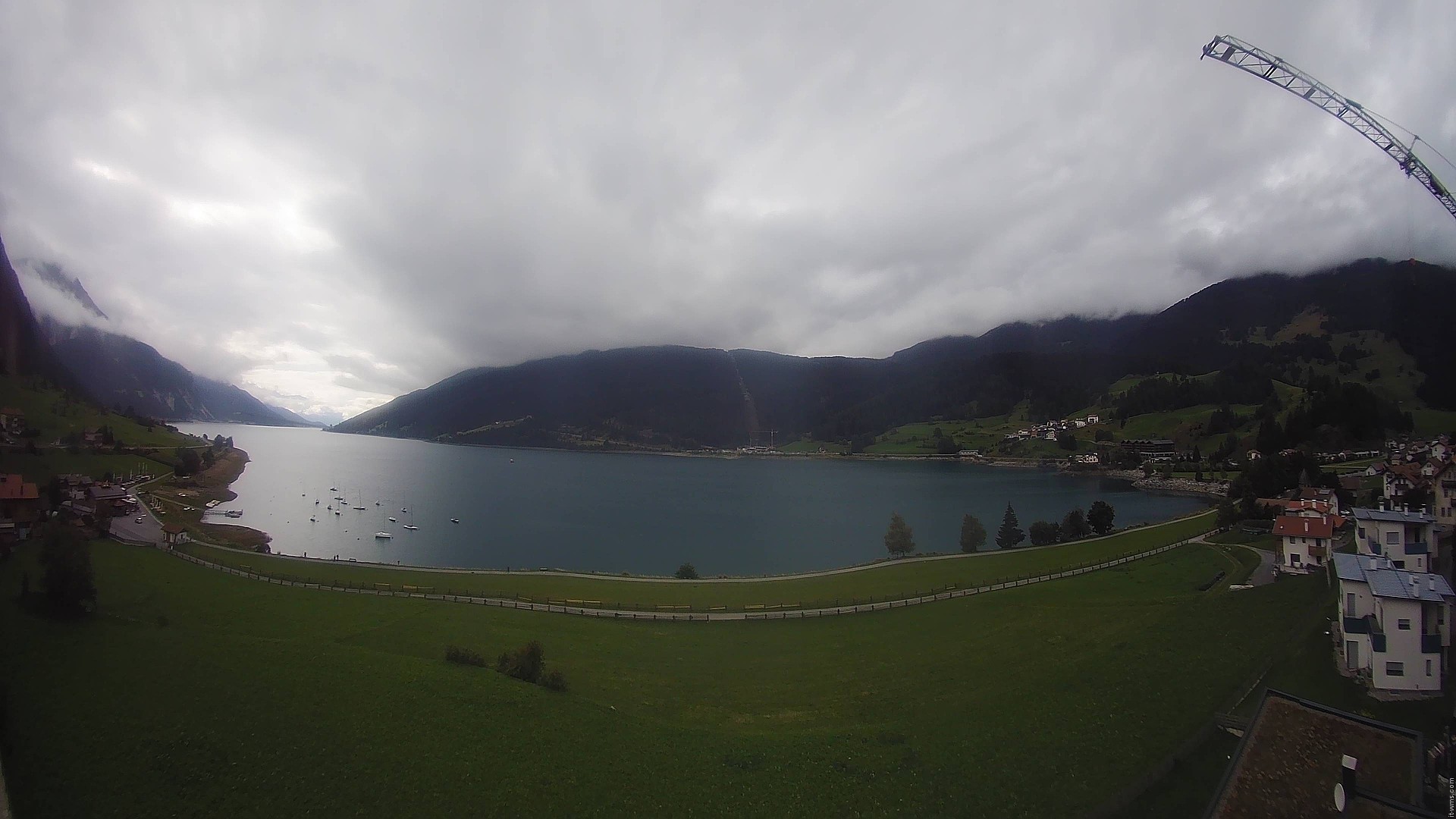 Archiv Foto Webcam Reschen - Blick auf den Reschensee
