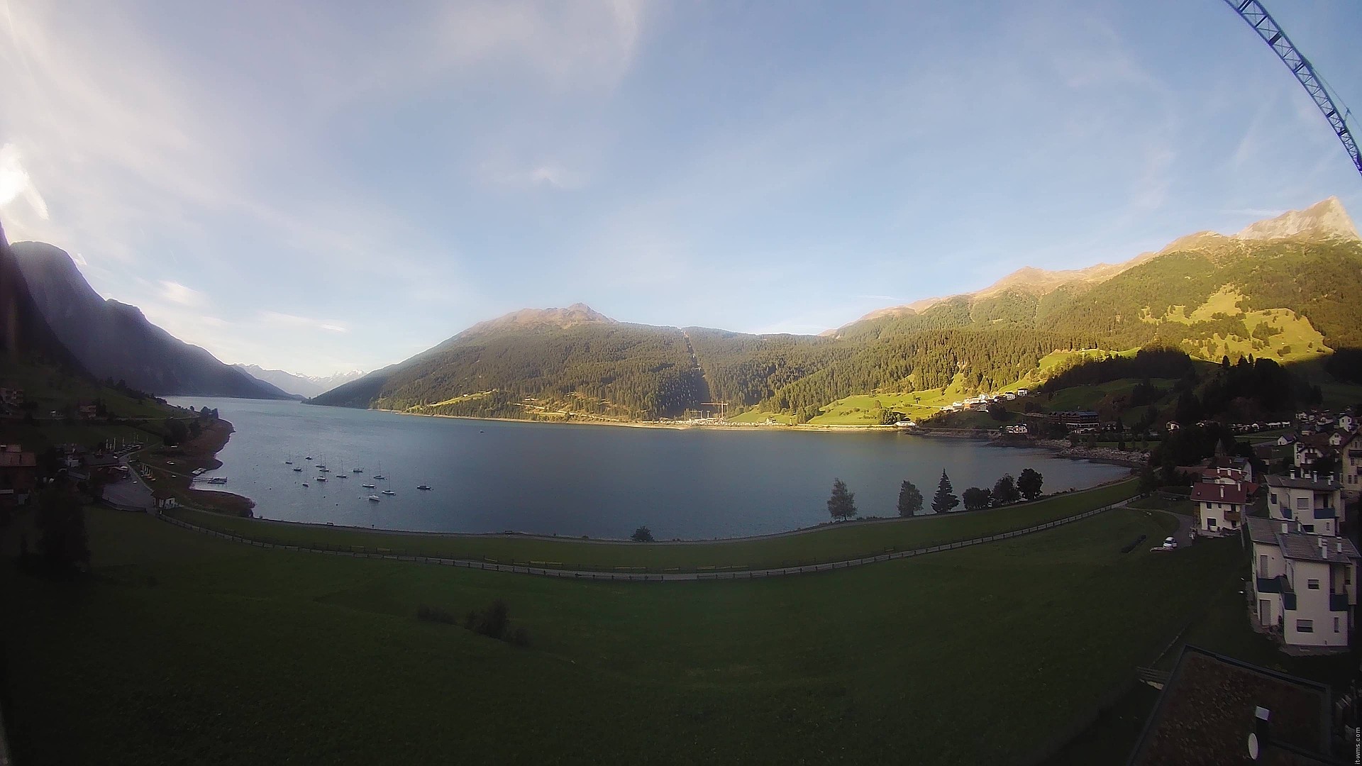 Archiv Foto Webcam Reschen - Blick auf den Reschensee