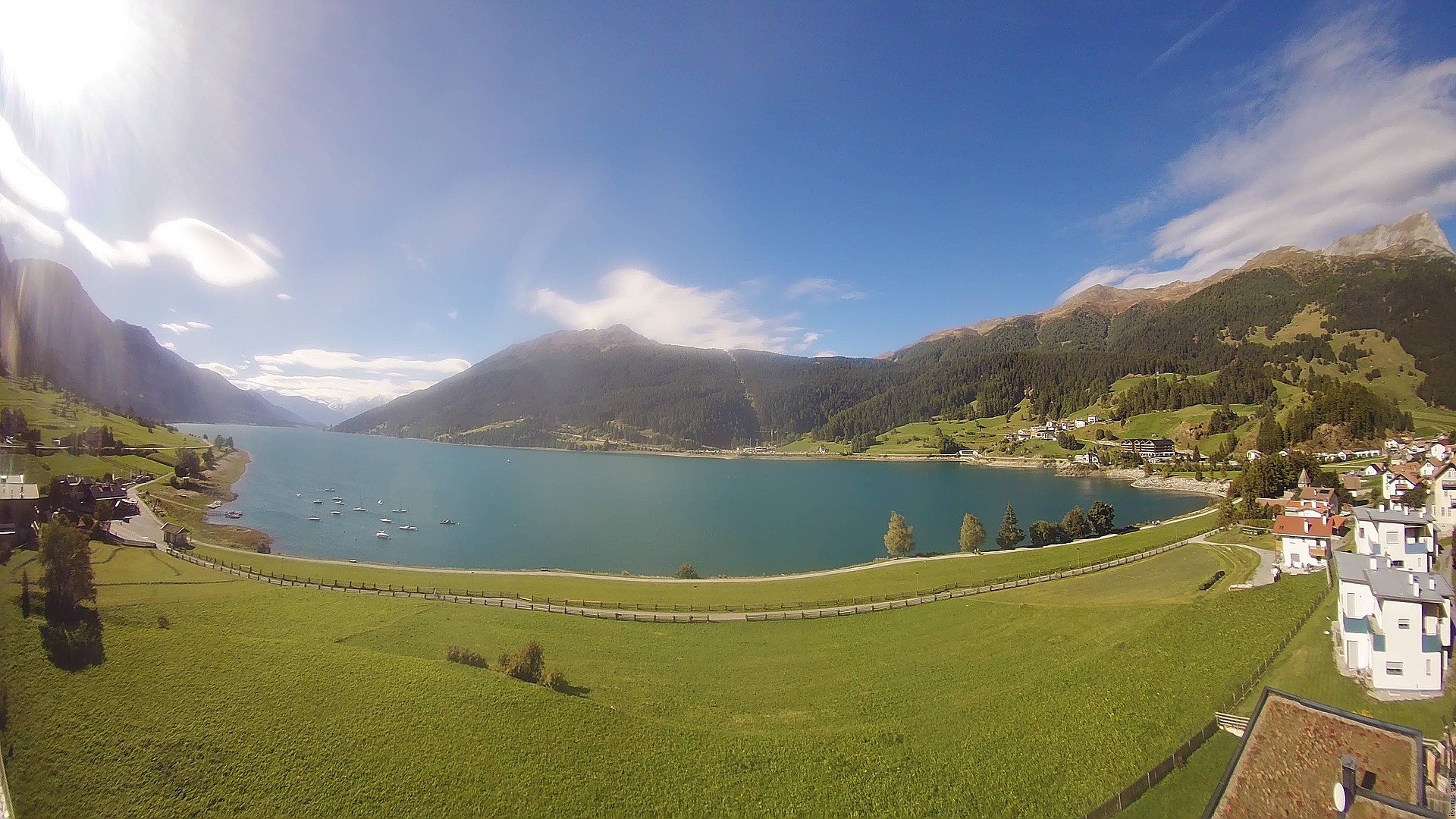 Archived image Webcam View to the Lake Resia