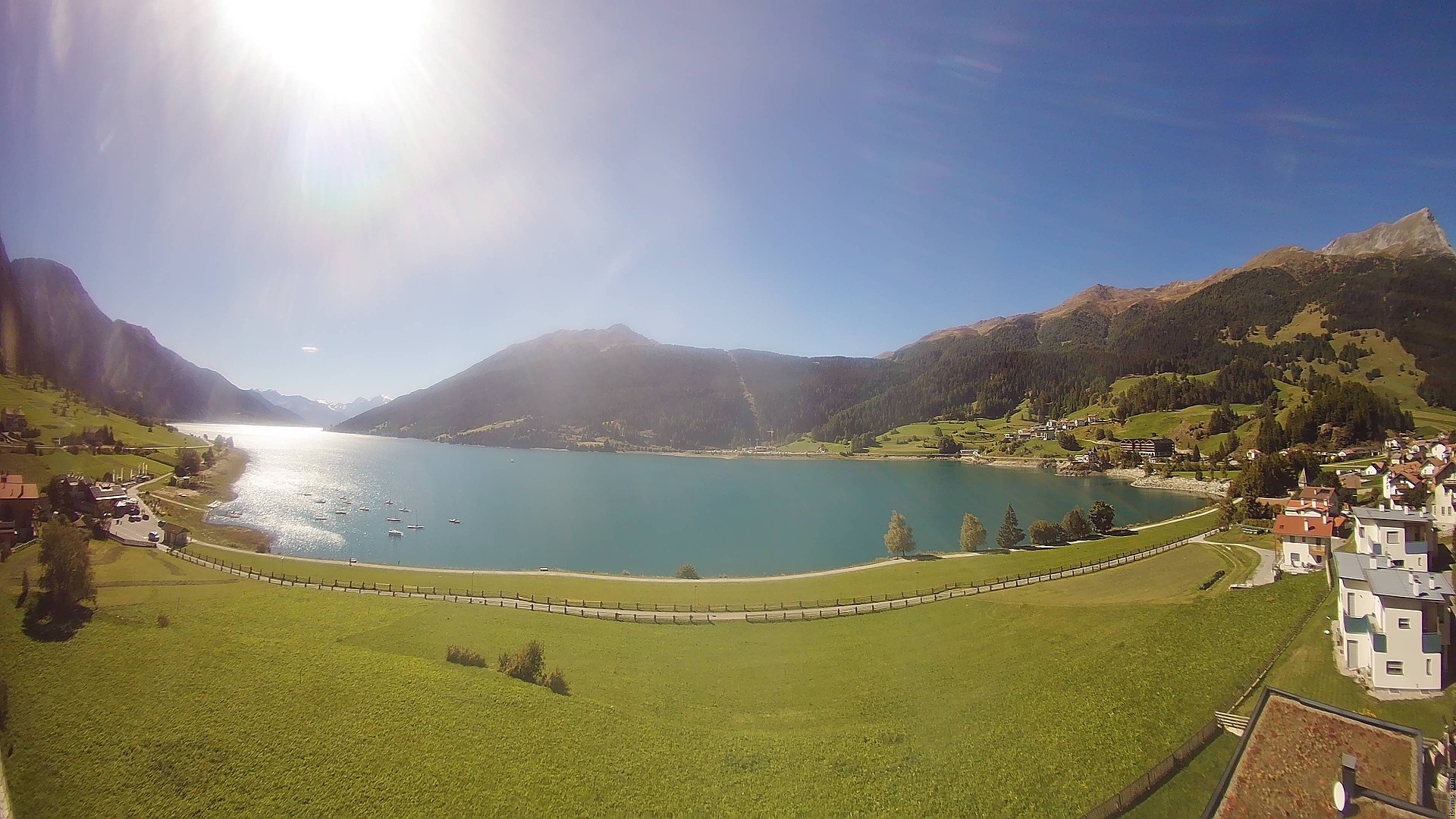 Archived image Webcam View to the Lake Resia