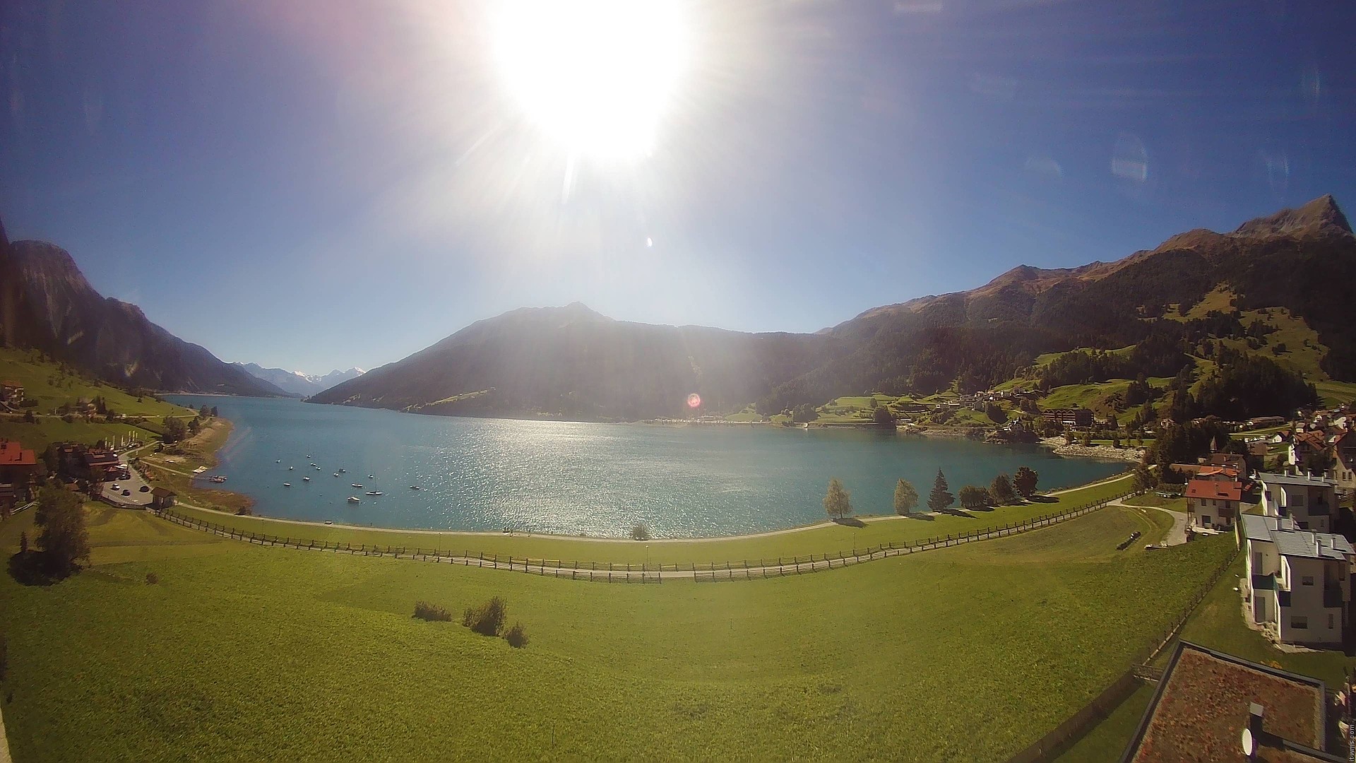 Archived image Webcam View to the Lake Resia