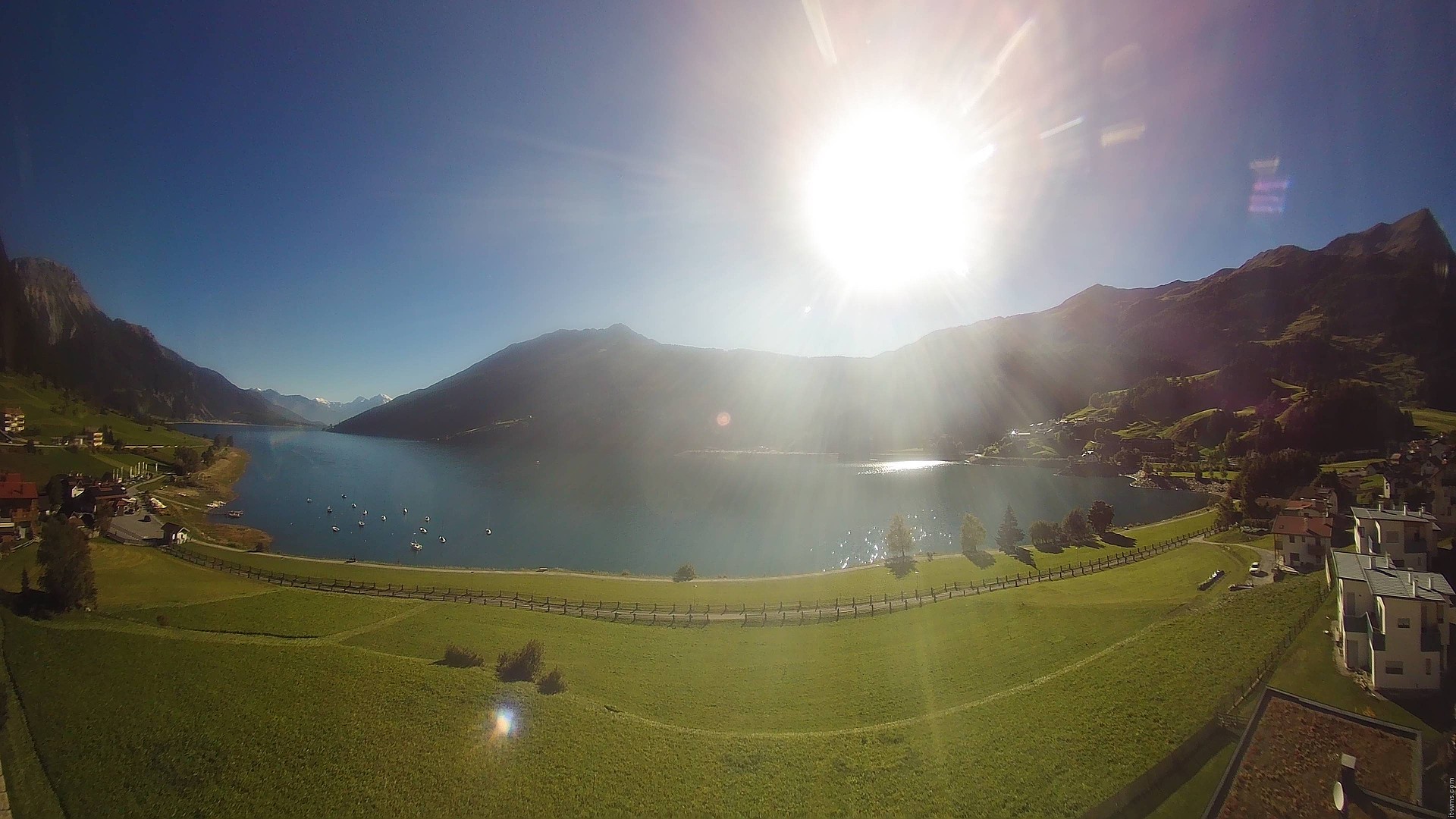 Archiv Foto Webcam Reschen - Blick auf den Reschensee