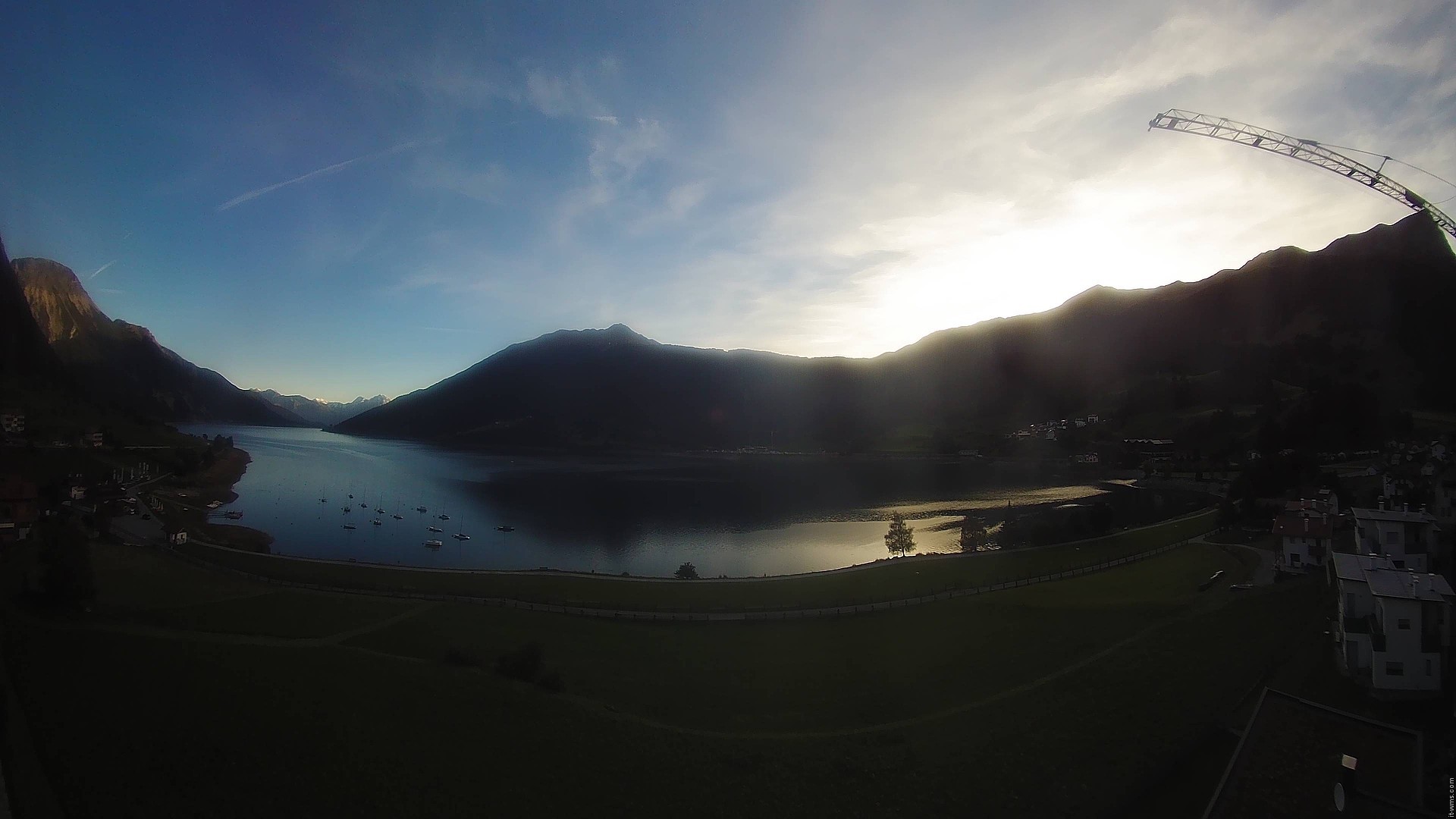 Archiv Foto Webcam Reschen - Blick auf den Reschensee