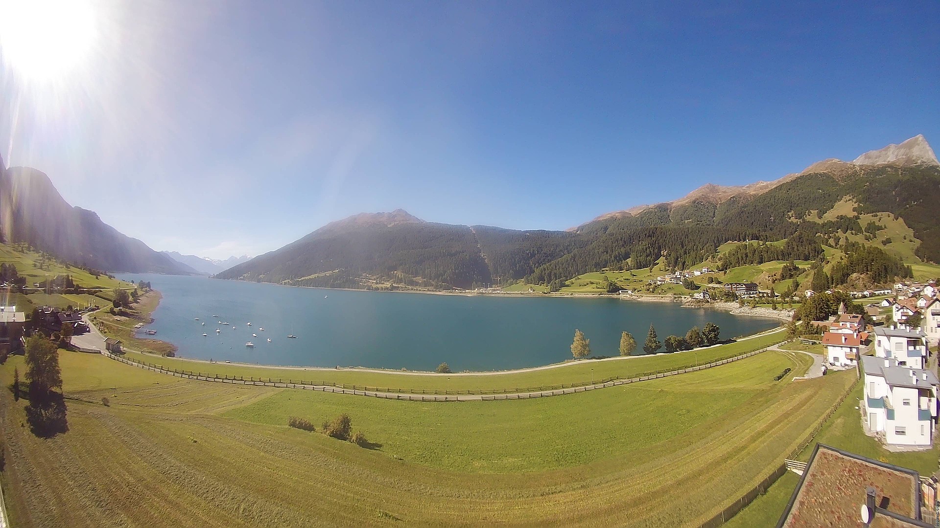 Archived image Webcam View to the Lake Resia