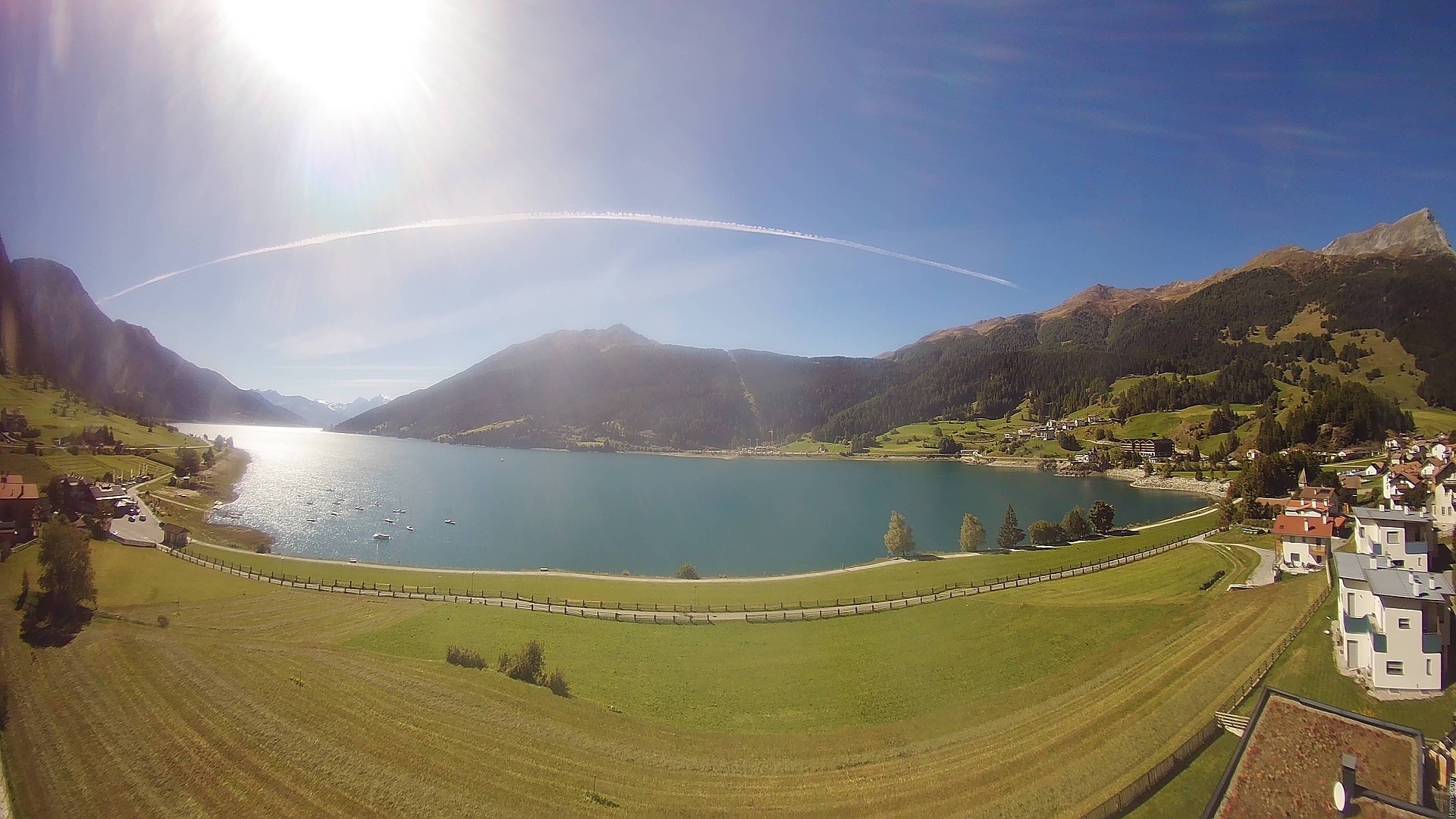 Archived image Webcam View to the Lake Resia