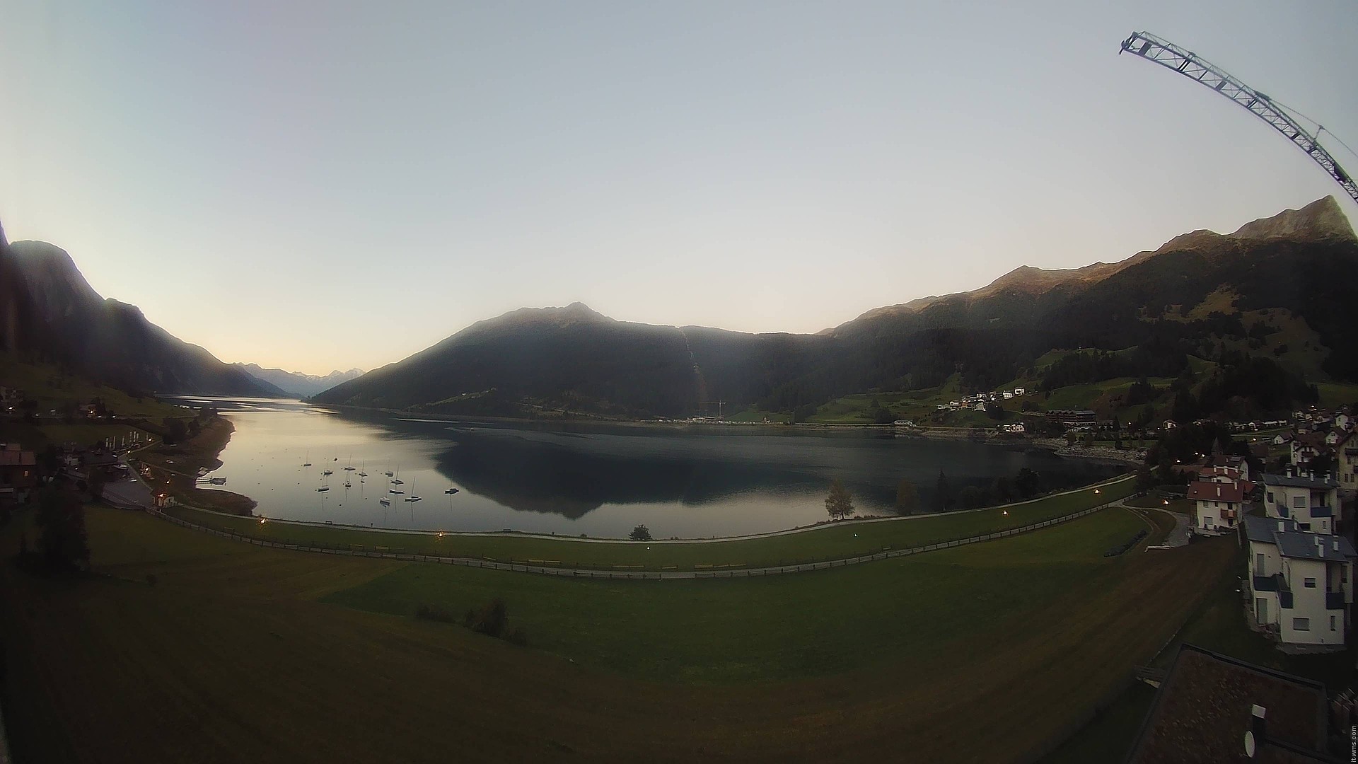 Archiv Foto Webcam Reschen - Blick auf den Reschensee