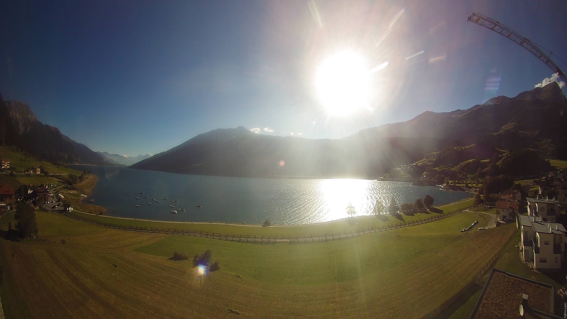 Archiv Foto Webcam Reschen - Blick auf den Reschensee