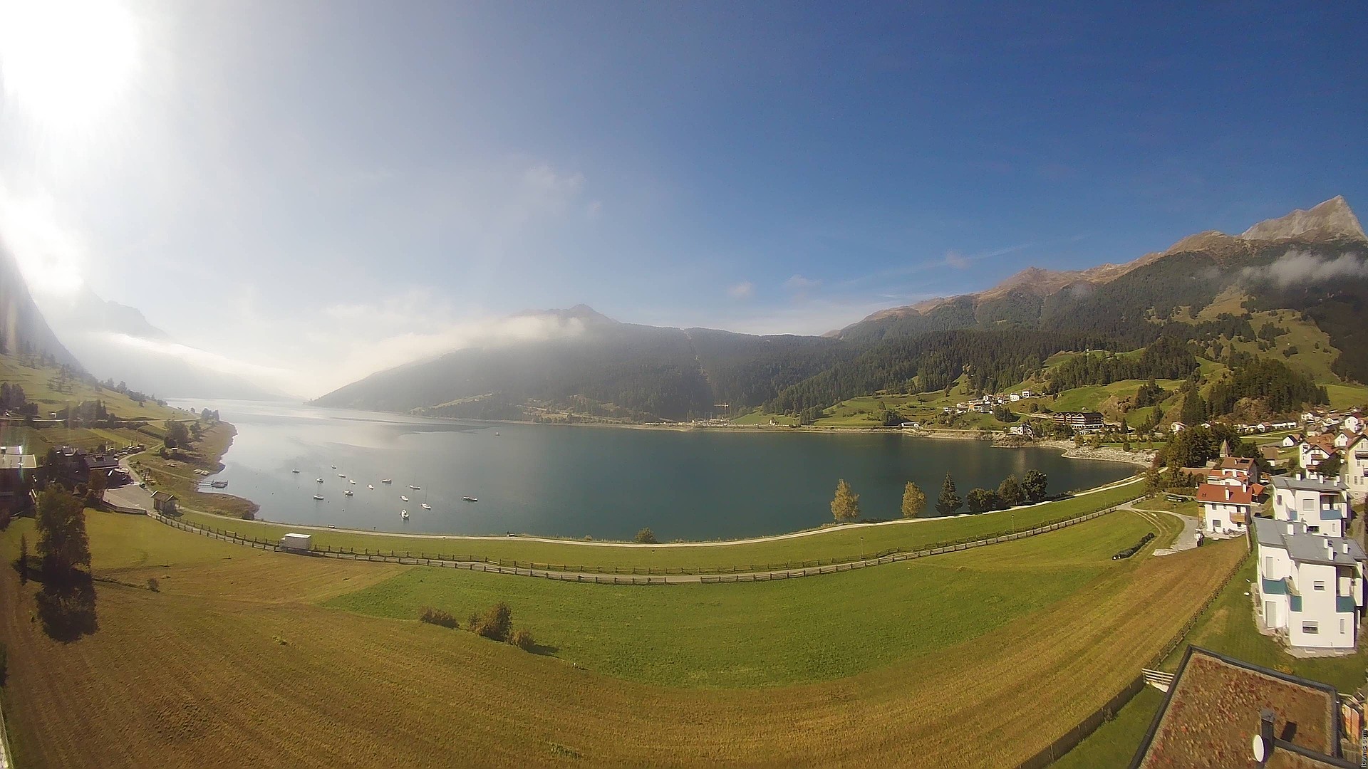 Archived image Webcam View to the Lake Resia