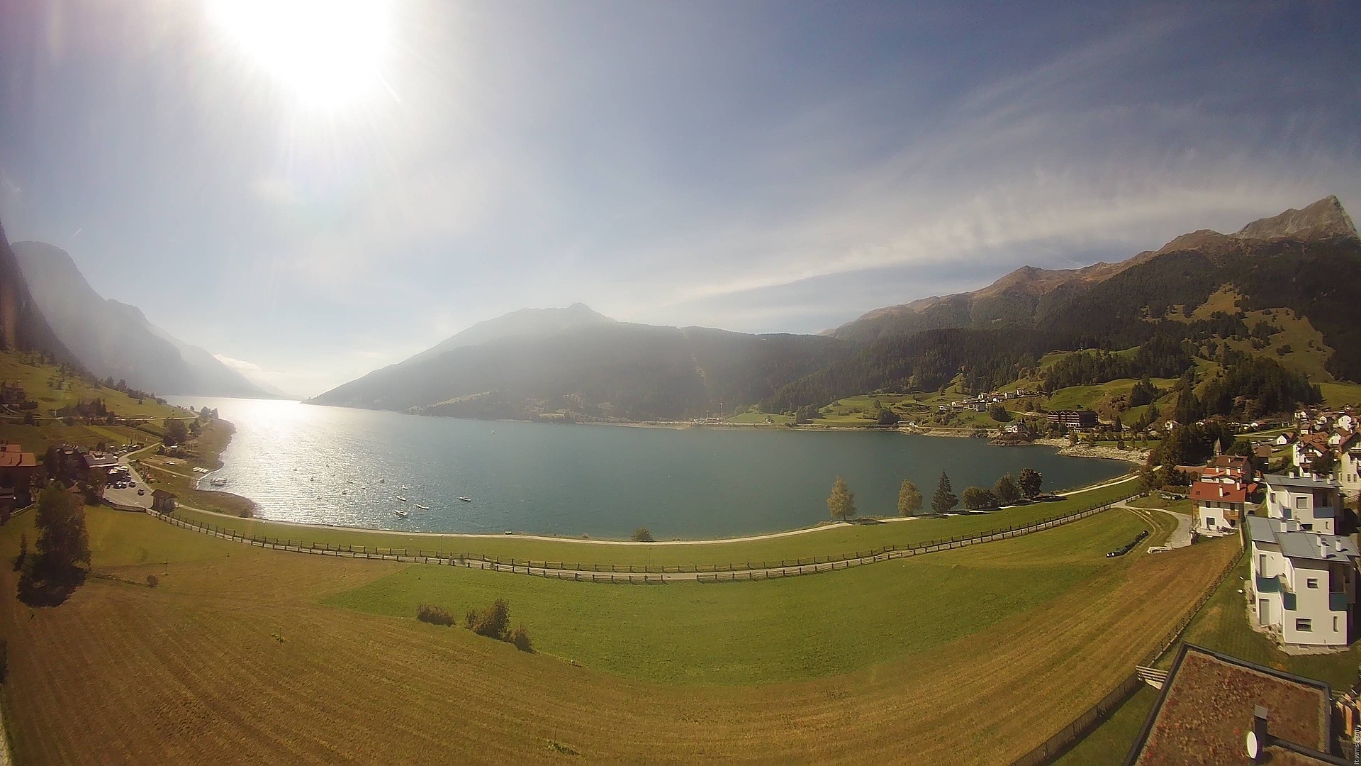 Archived image Webcam View to the Lake Resia