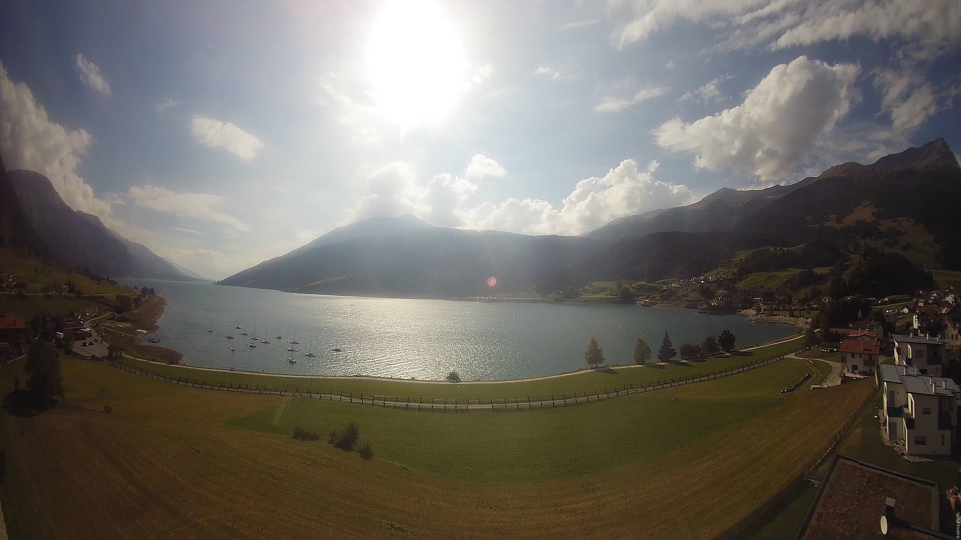 Archived image Webcam View to the Lake Resia