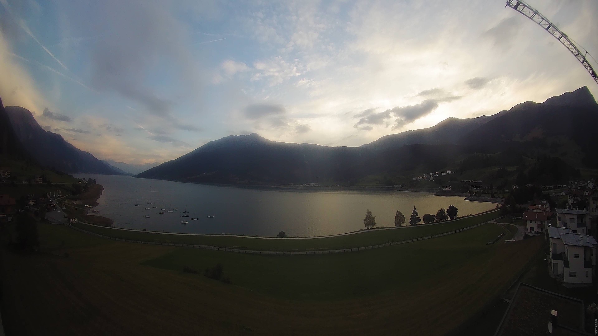 Archiv Foto Webcam Reschen - Blick auf den Reschensee