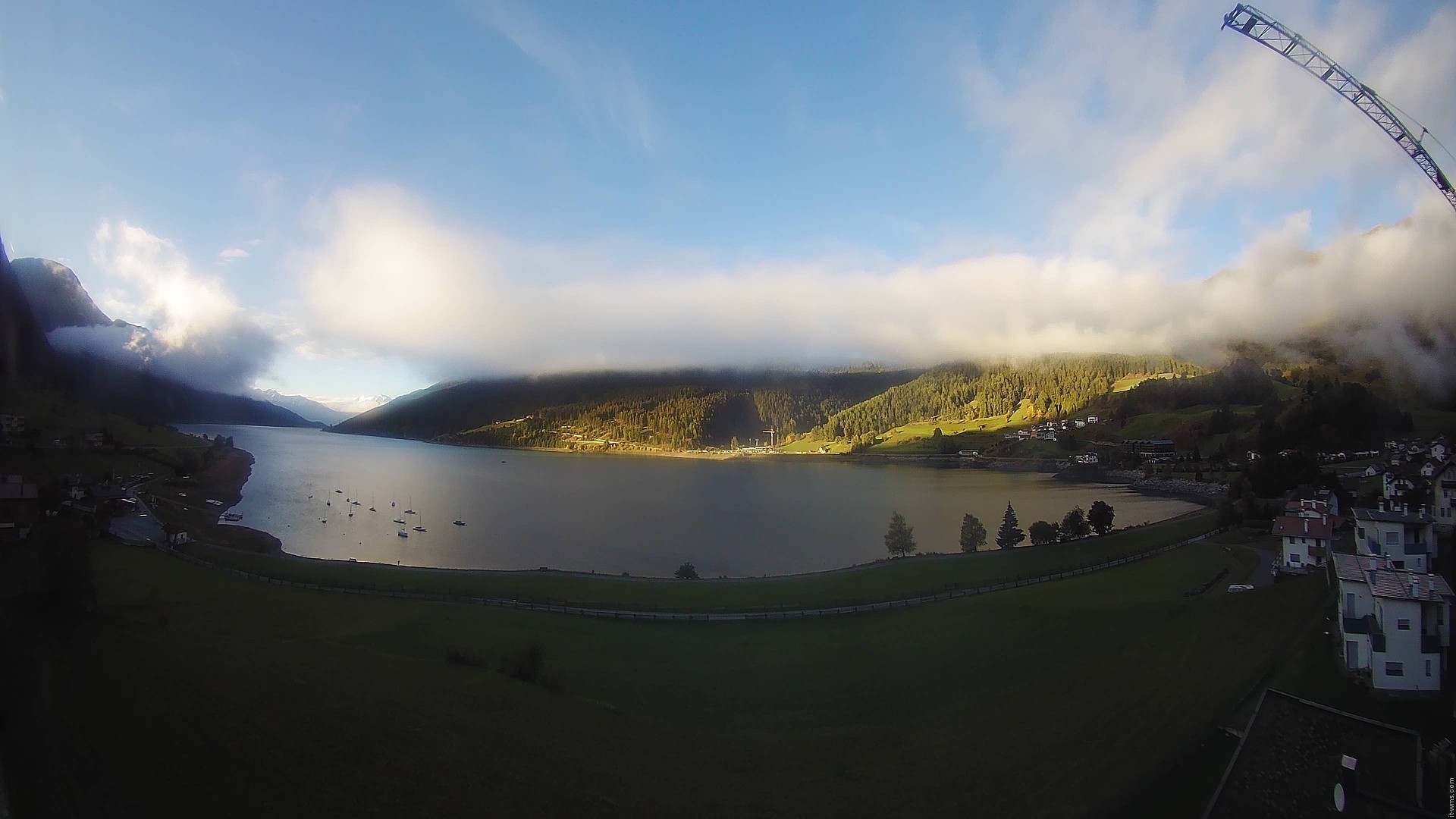Archived image Webcam View to the Lake Resia