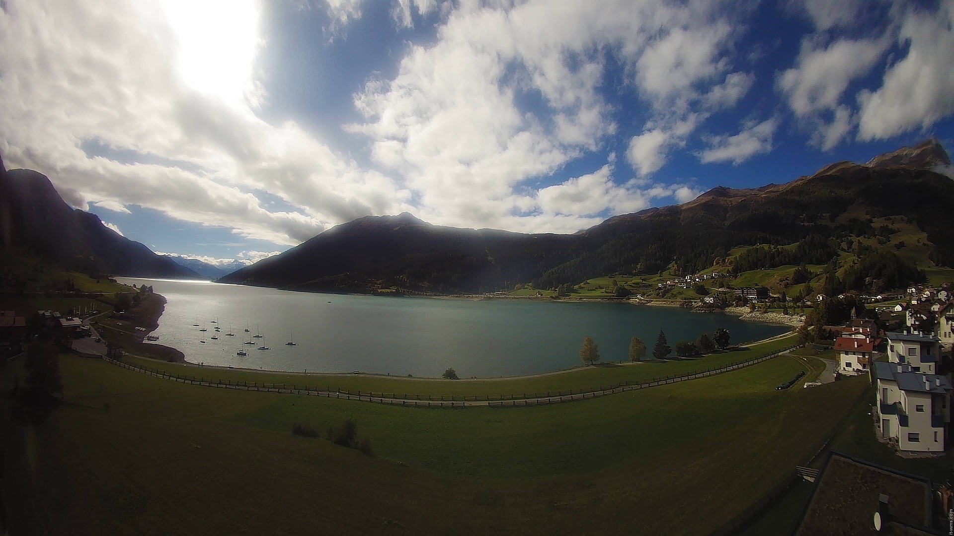 Archived image Webcam View to the Lake Resia