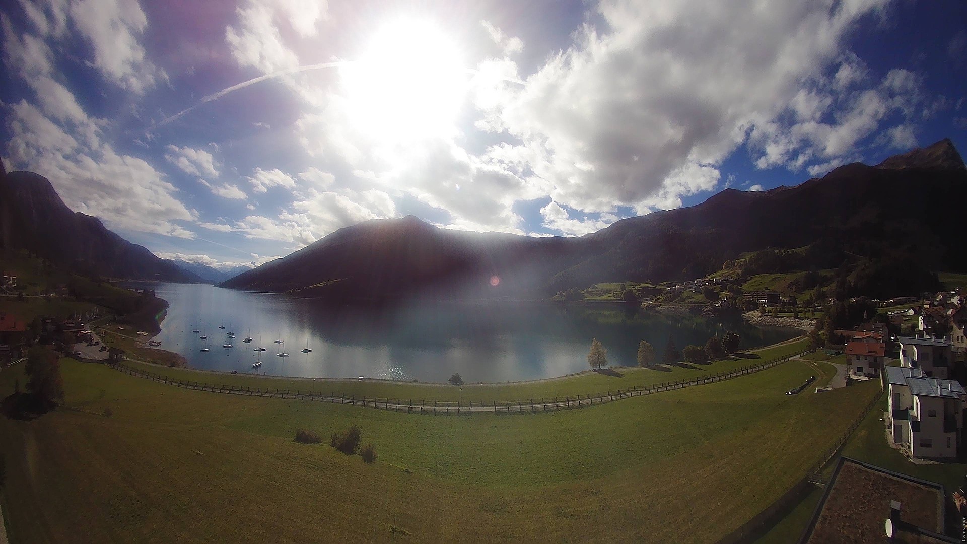 Archived image Webcam View to the Lake Resia