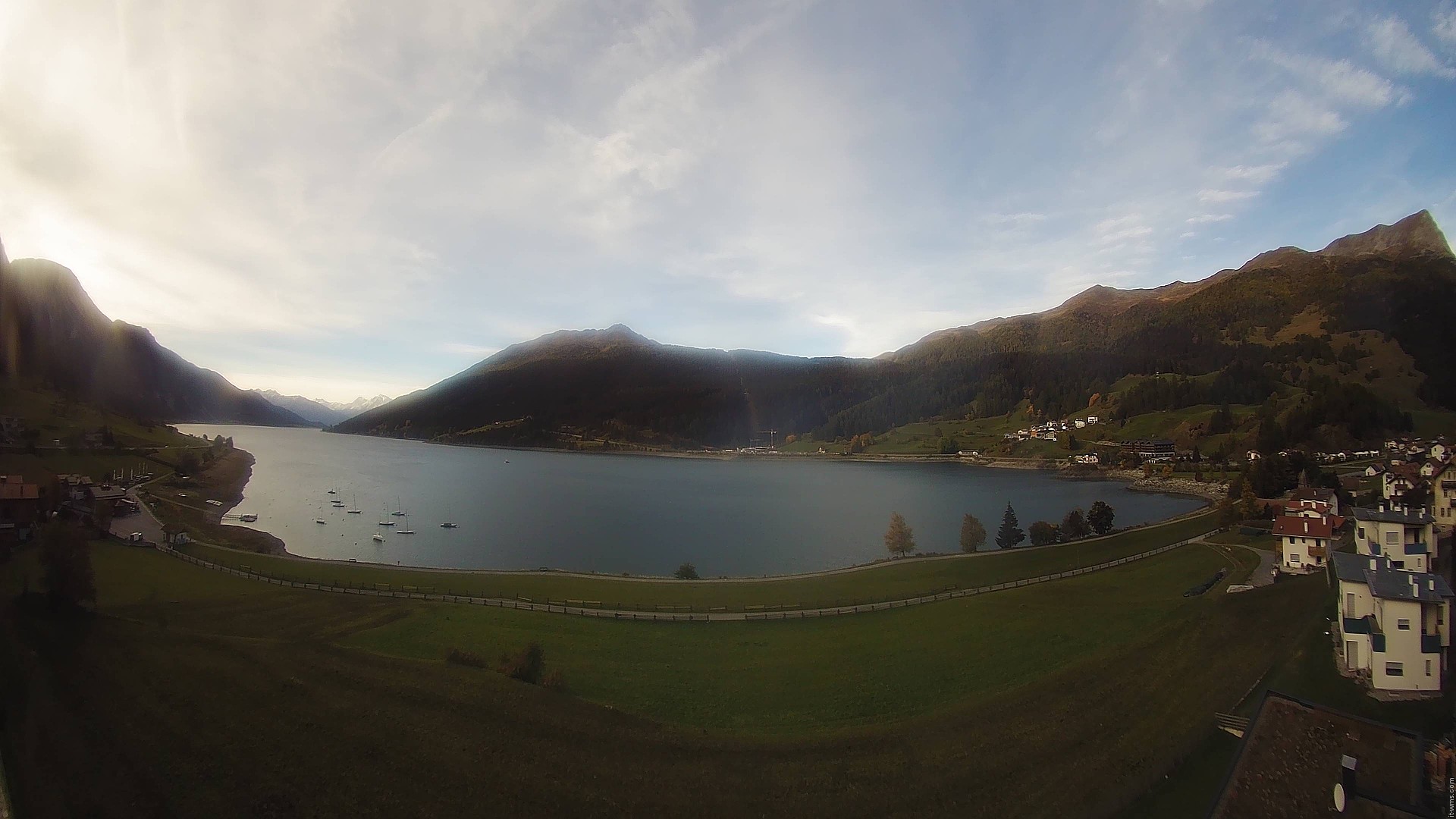 Archived image Webcam View to the Lake Resia