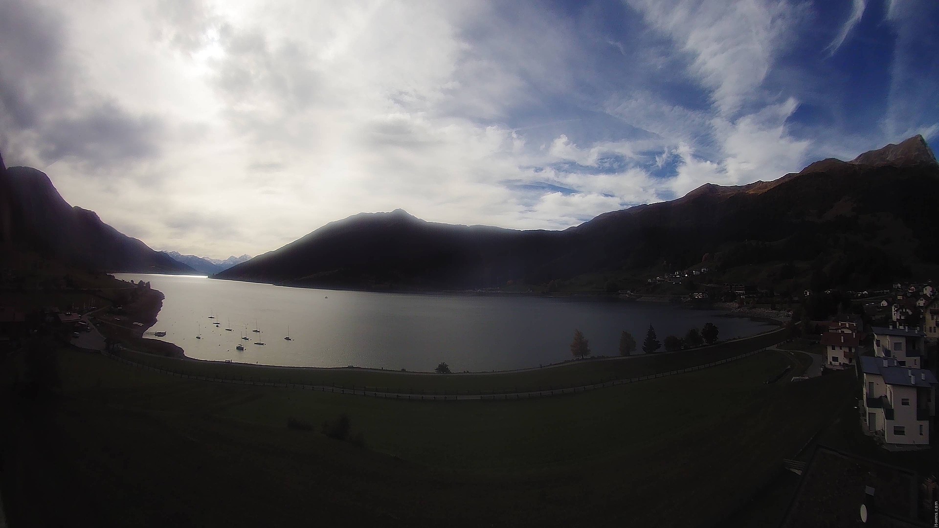 Archiv Foto Webcam Reschen - Blick auf den Reschensee