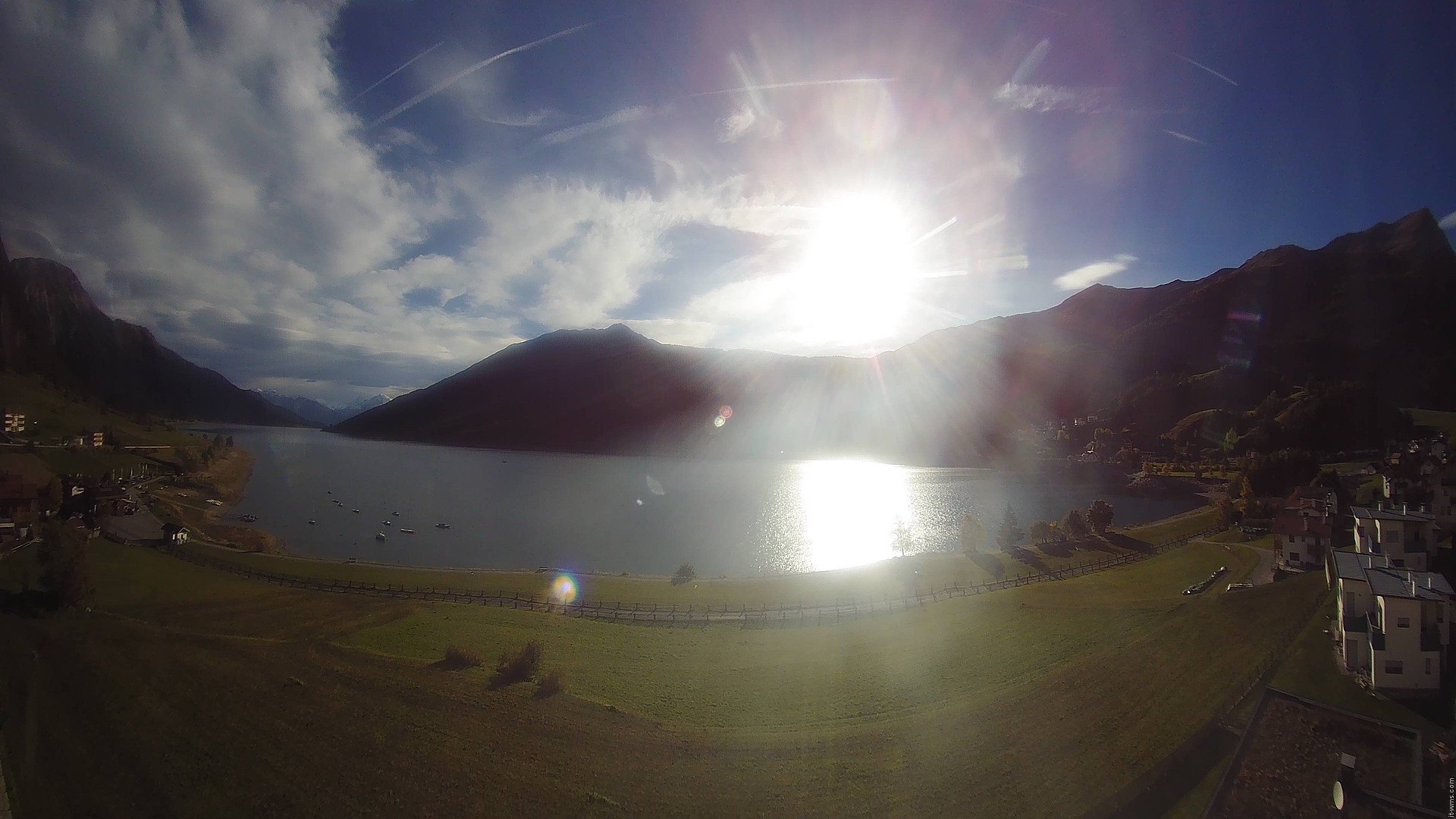 Archiv Foto Webcam Reschen - Blick auf den Reschensee