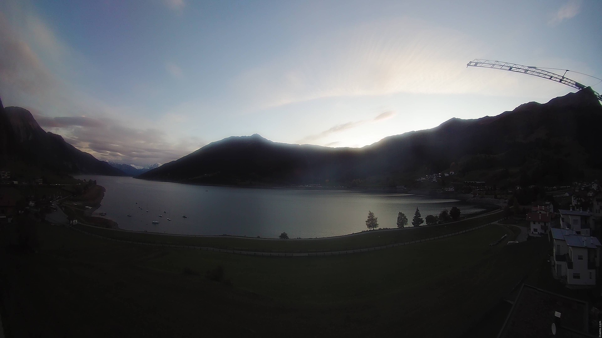 Archiv Foto Webcam Reschen - Blick auf den Reschensee