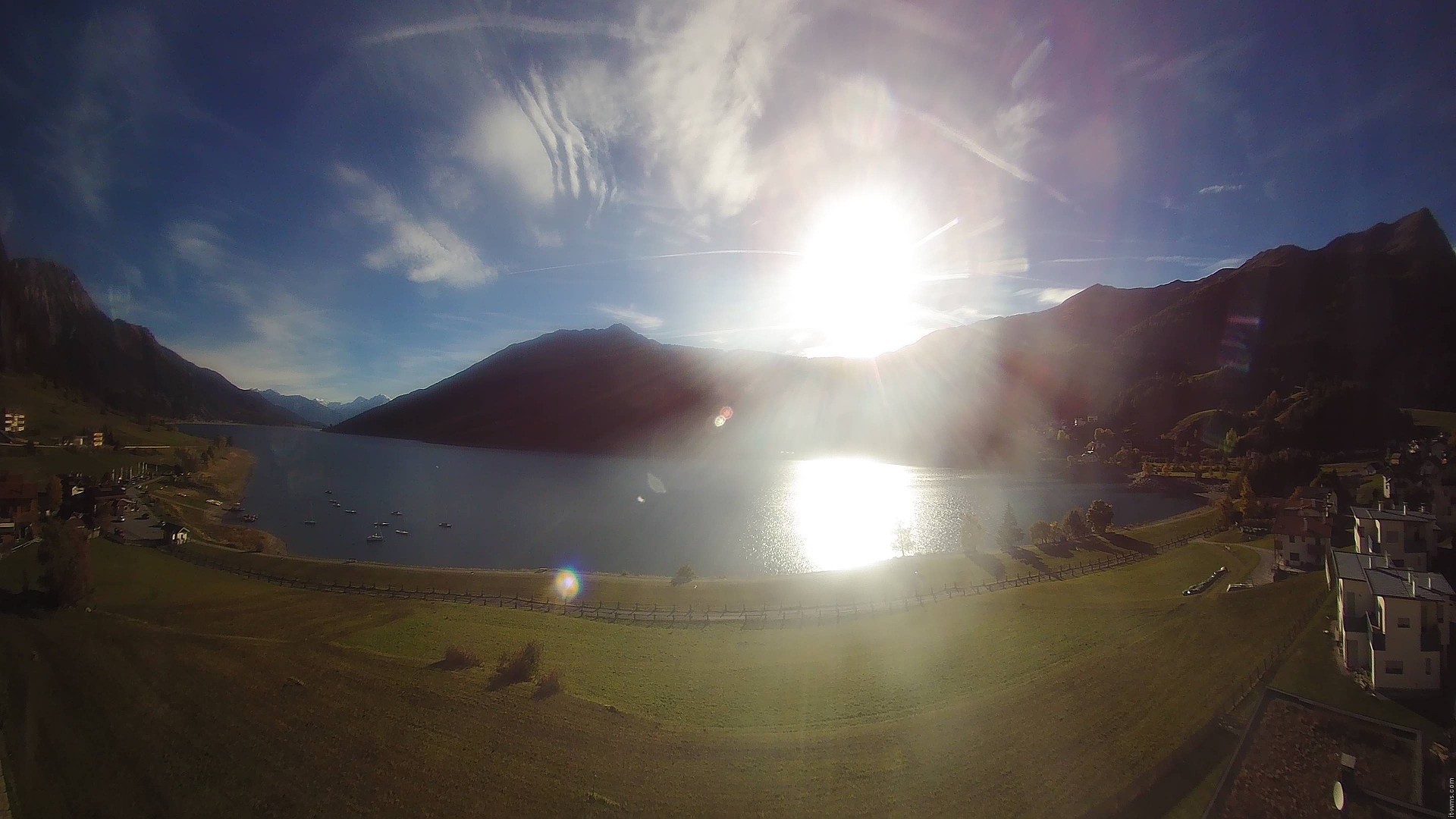 Archiv Foto Webcam Reschen - Blick auf den Reschensee
