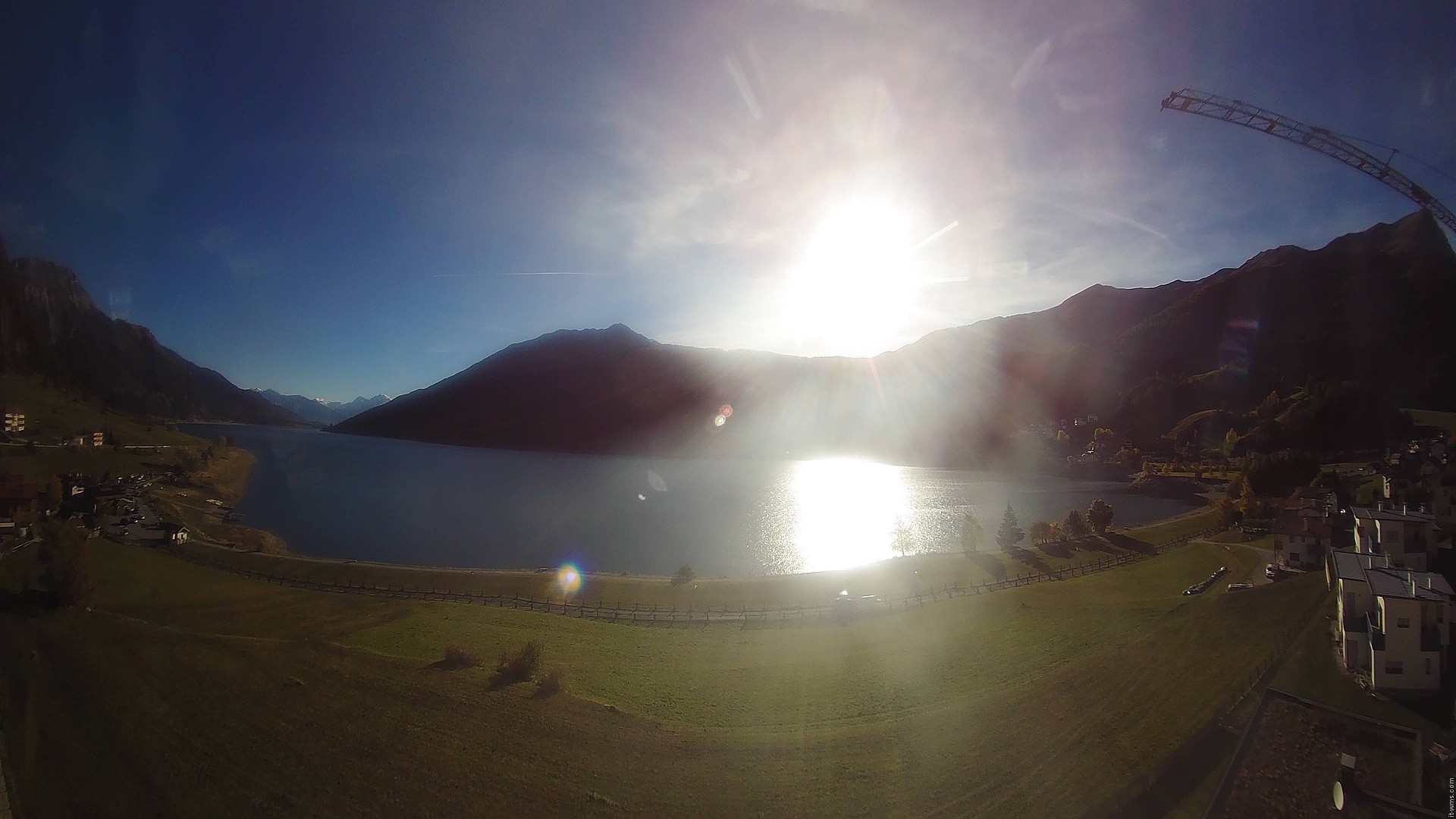 Archiv Foto Webcam Reschen - Blick auf den Reschensee