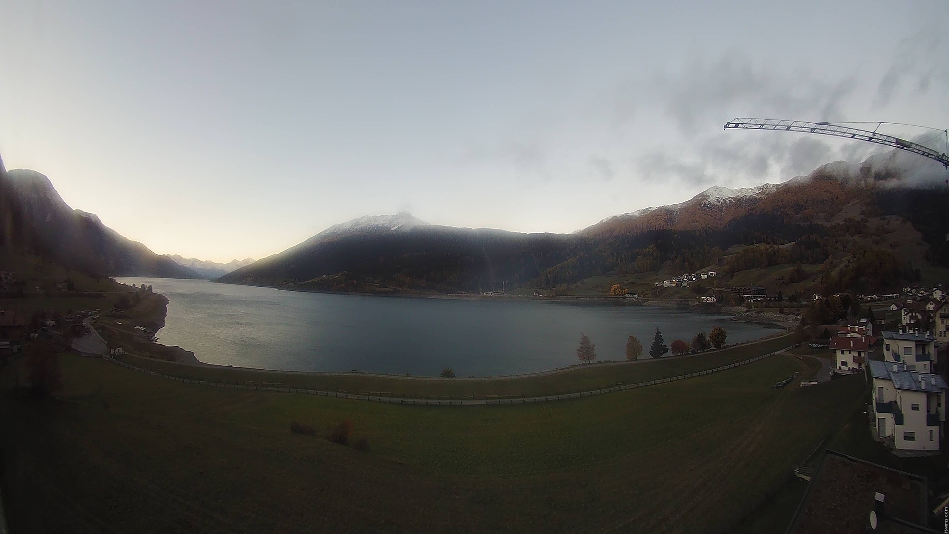 Archiv Foto Webcam Reschen - Blick auf den Reschensee