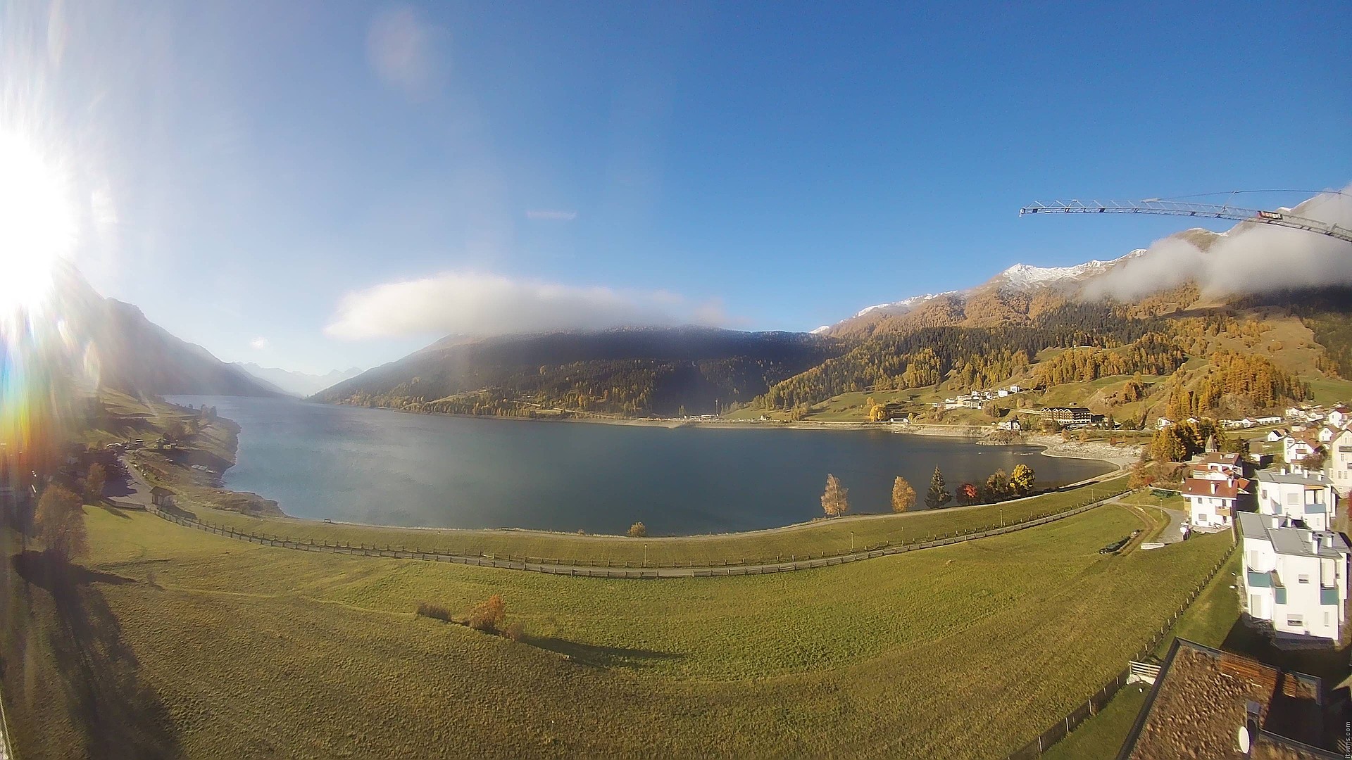 Archived image Webcam View to the Lake Resia